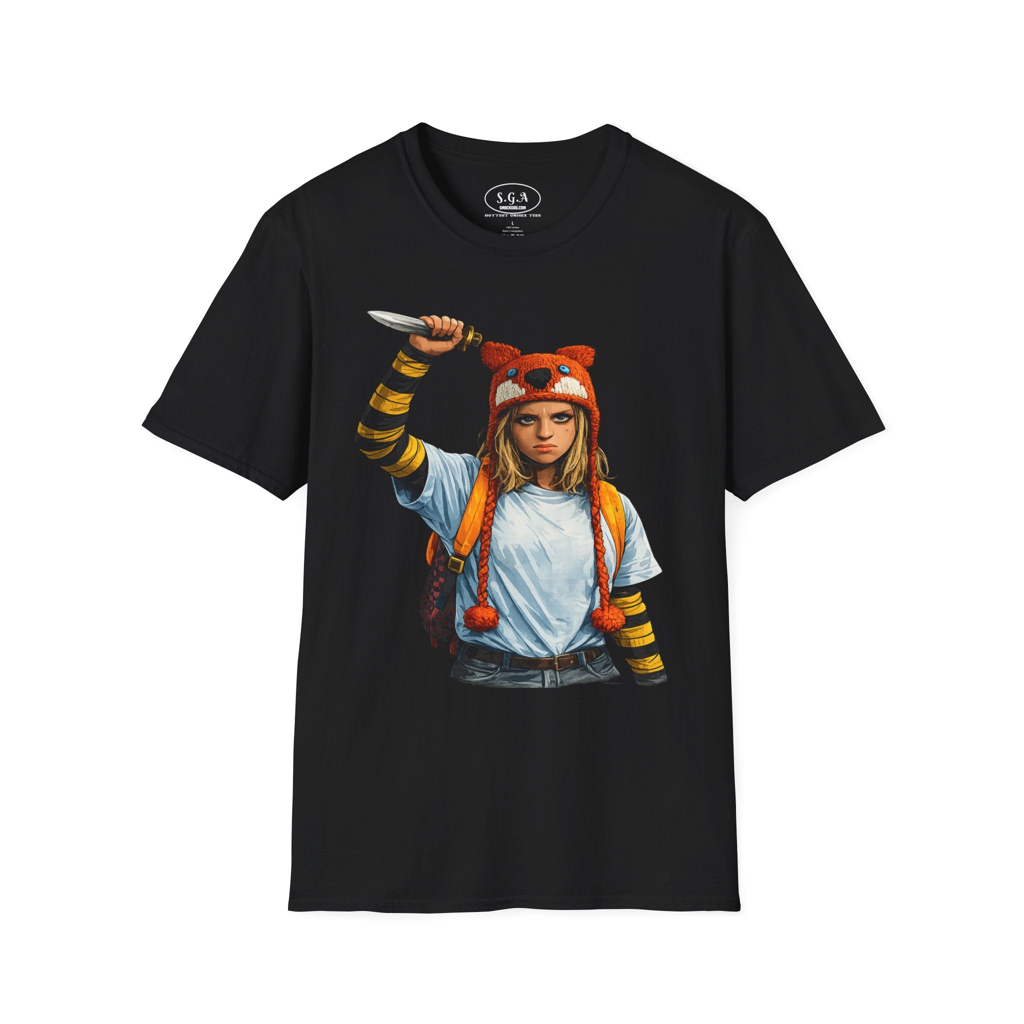 Smack God Apparel Becky-Inspired Survival Girl Graphic T-Shirt – Thriller Movie Style Streetwear Tee | Bold Horror-Inspired Graphic Shirt