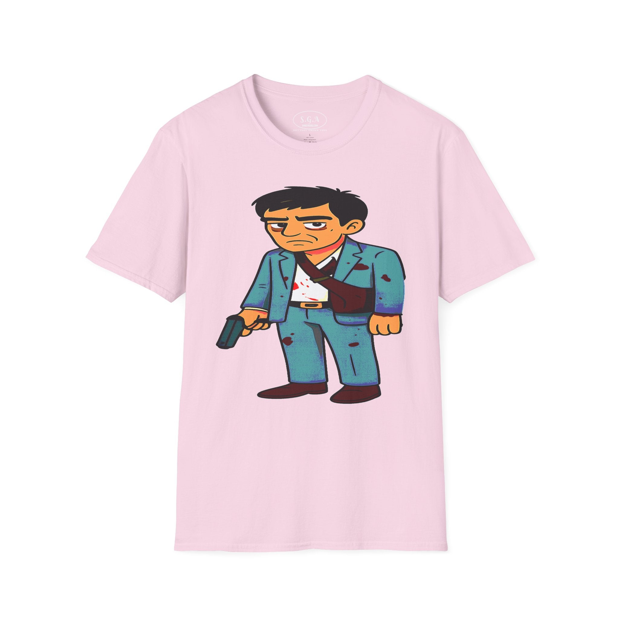 Tony Montana Inspired Graphic T-Shirt – Scarface Street Boss Cartoon Tee | Retro Movie Urban Shirt | Smack God Apparel
