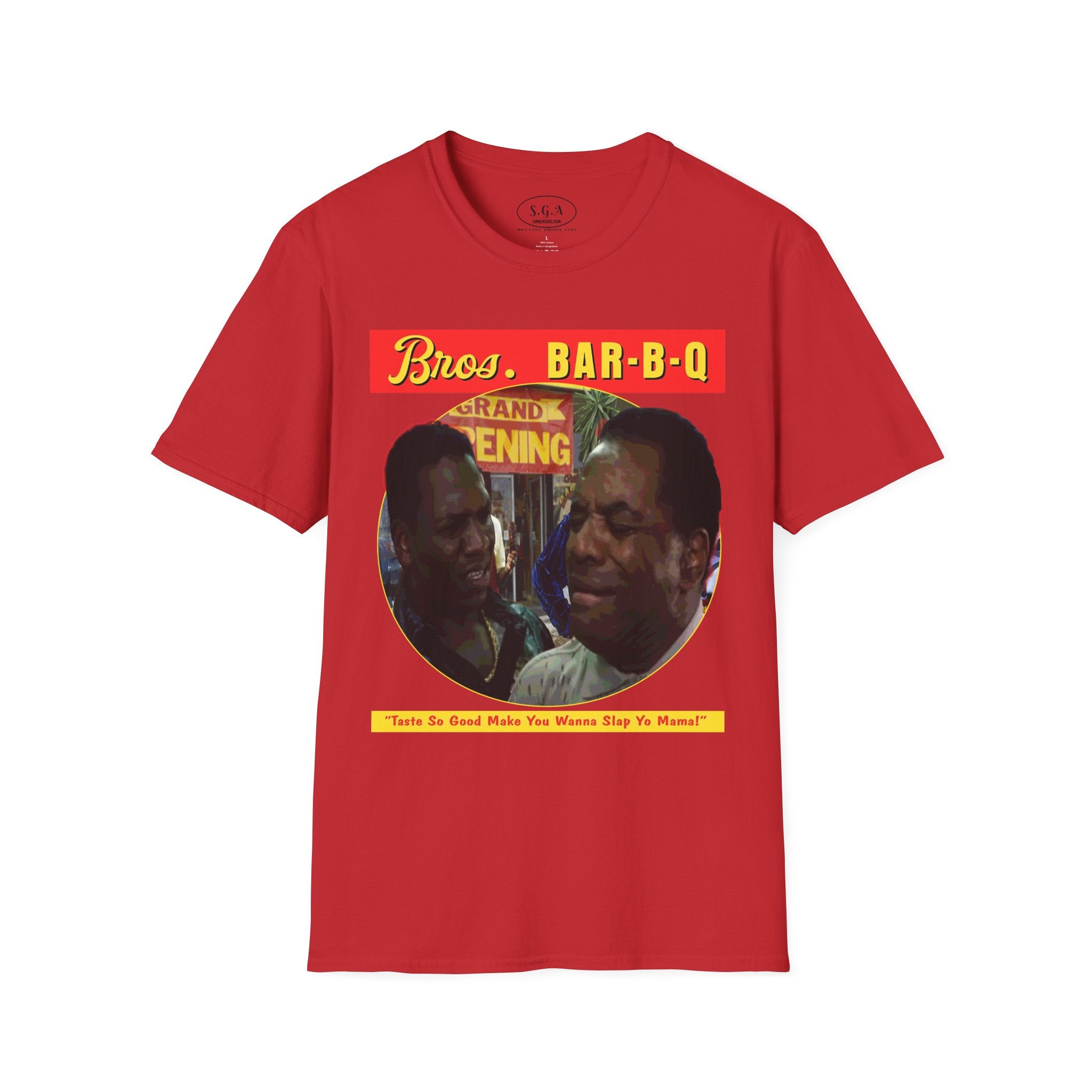 Bros Bar-B-Q Friday Movie T-Shirt – Smack God Apparel Funny Graphic Tee | “Slap Yo Mama” BBQ Scene Shirt | Classic Comedy TShirt