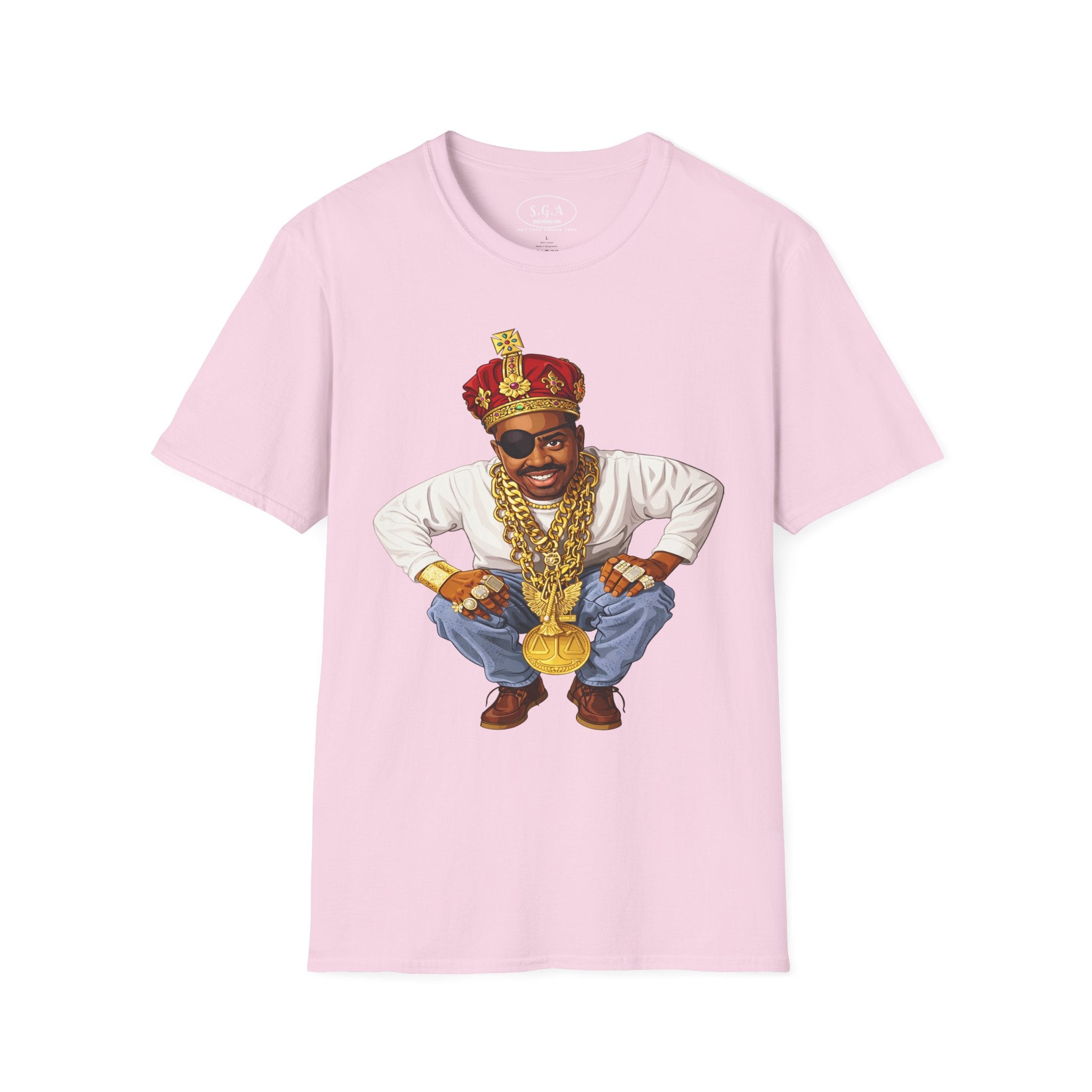 Slick Rick “The Ruler” Inspired King Drip T-Shirt – Hip Hop Legend Graphic Tee | Gold Chain Streetwear Shirt | Smack God Apparel