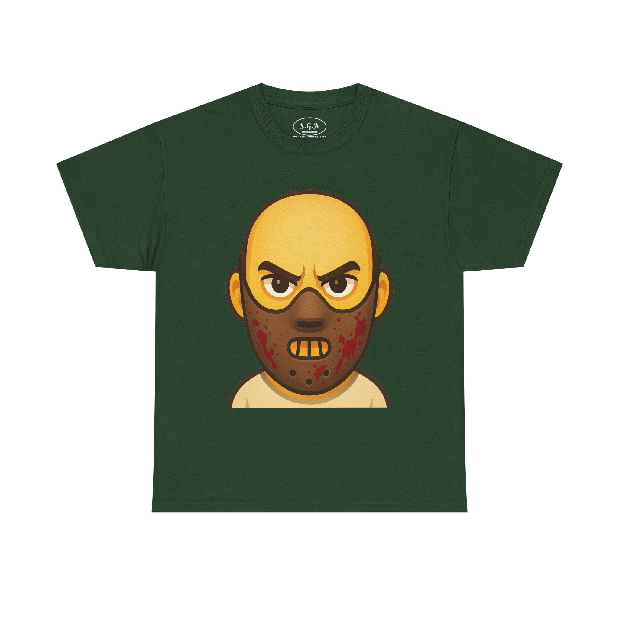 Horror Mask Graphic Shirt – Smack God Apparel | Creepy Villain Cartoon T-Shirt | Scary Movie Inspired Streetwear Tee