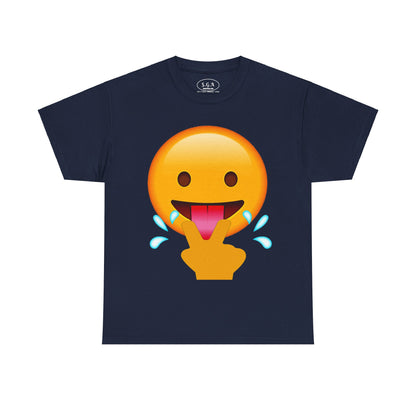 Emoji: How man licks T shirts