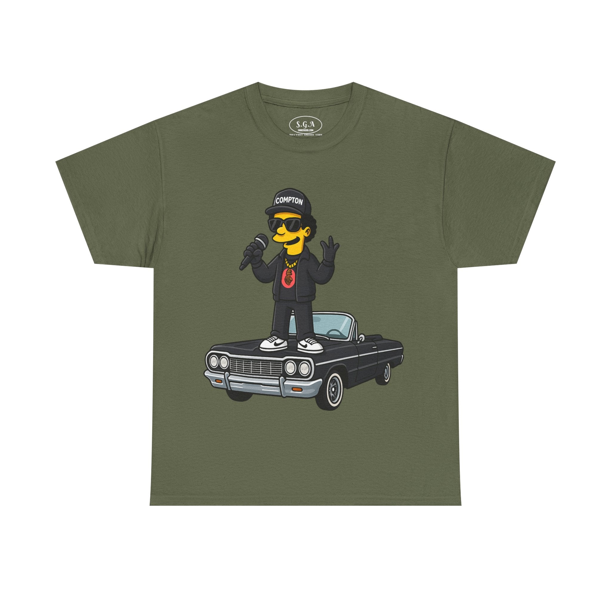 Compton Lowrider Rap Shirt – Smack God Apparel | Hip Hop Cartoon Graphic T-Shirt | West Coast Streetwear Tee