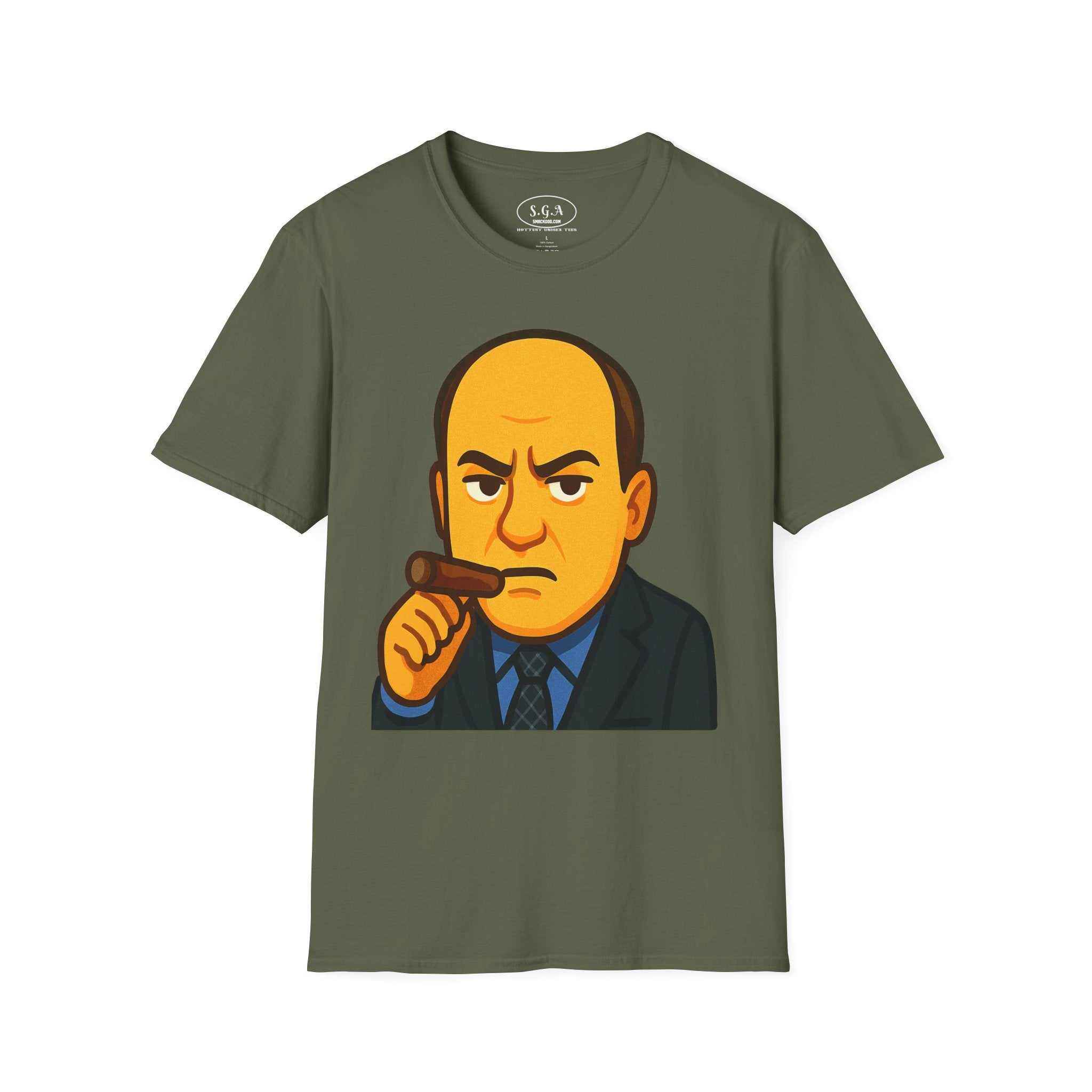 Tony Soprano Inspired Graphic T-Shirt – Mafia Boss Cartoon Tee | Sopranos Style Streetwear Shirt | Smack God Apparel
