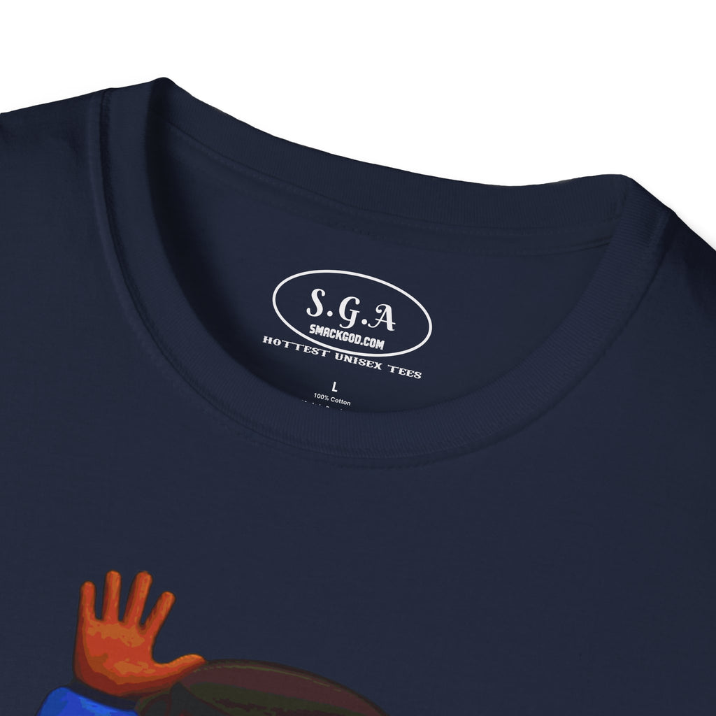 Smack God Apparel “Peachy Mood” Graphic T-Shirt – Funny Emoji Streetwear Tee | Urban Cartoon Booty Art Shirt | Trendy Viral Graphic Tee