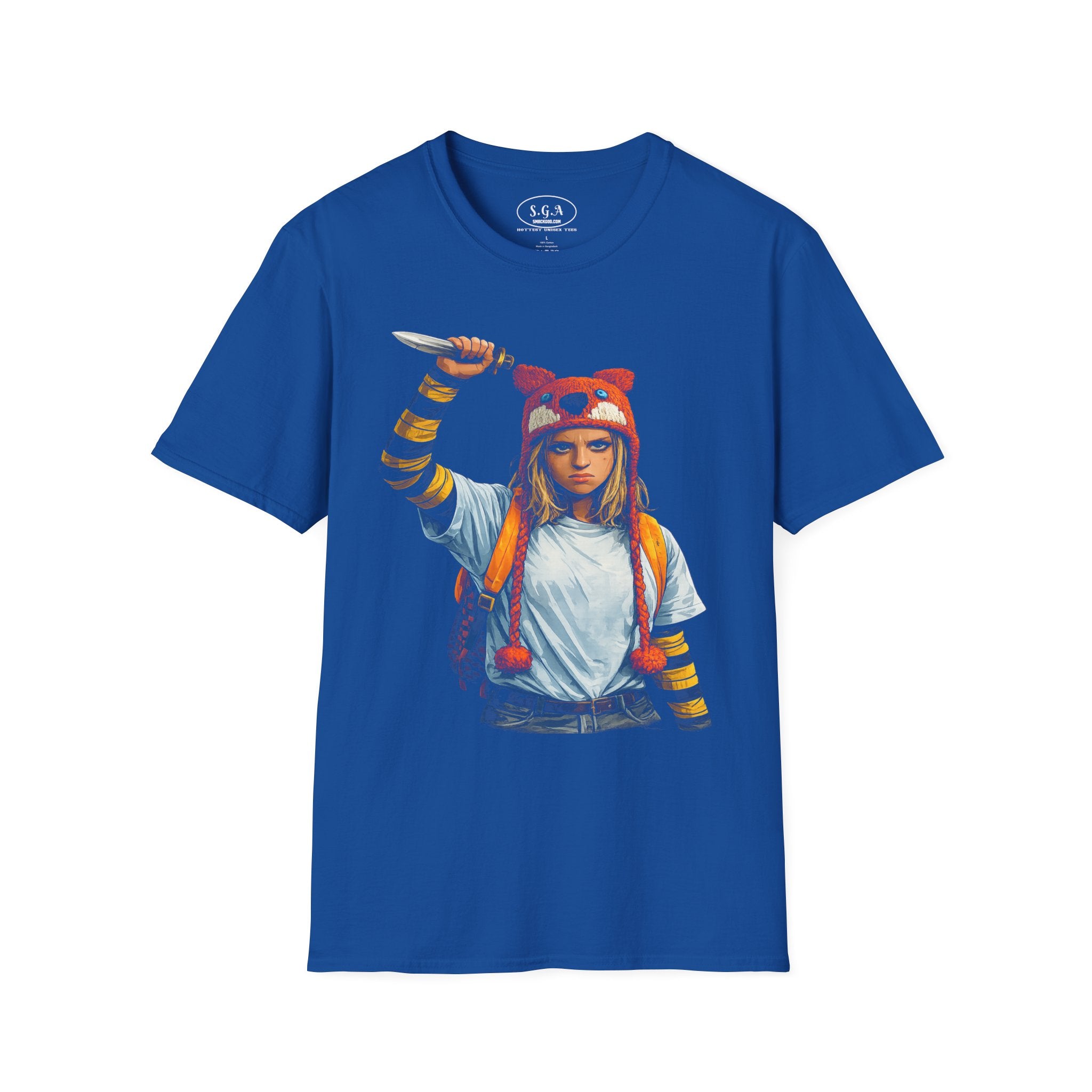 Smack God Apparel Becky-Inspired Survival Girl Graphic T-Shirt – Thriller Movie Style Streetwear Tee | Bold Horror-Inspired Graphic Shirt