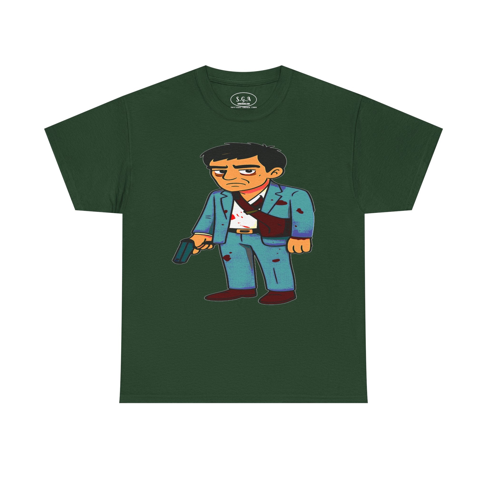 Tony Montana Inspired Graphic T-Shirt – Scarface Street Boss Cartoon Tee | Retro Movie Urban Shirt | Smack God Apparel