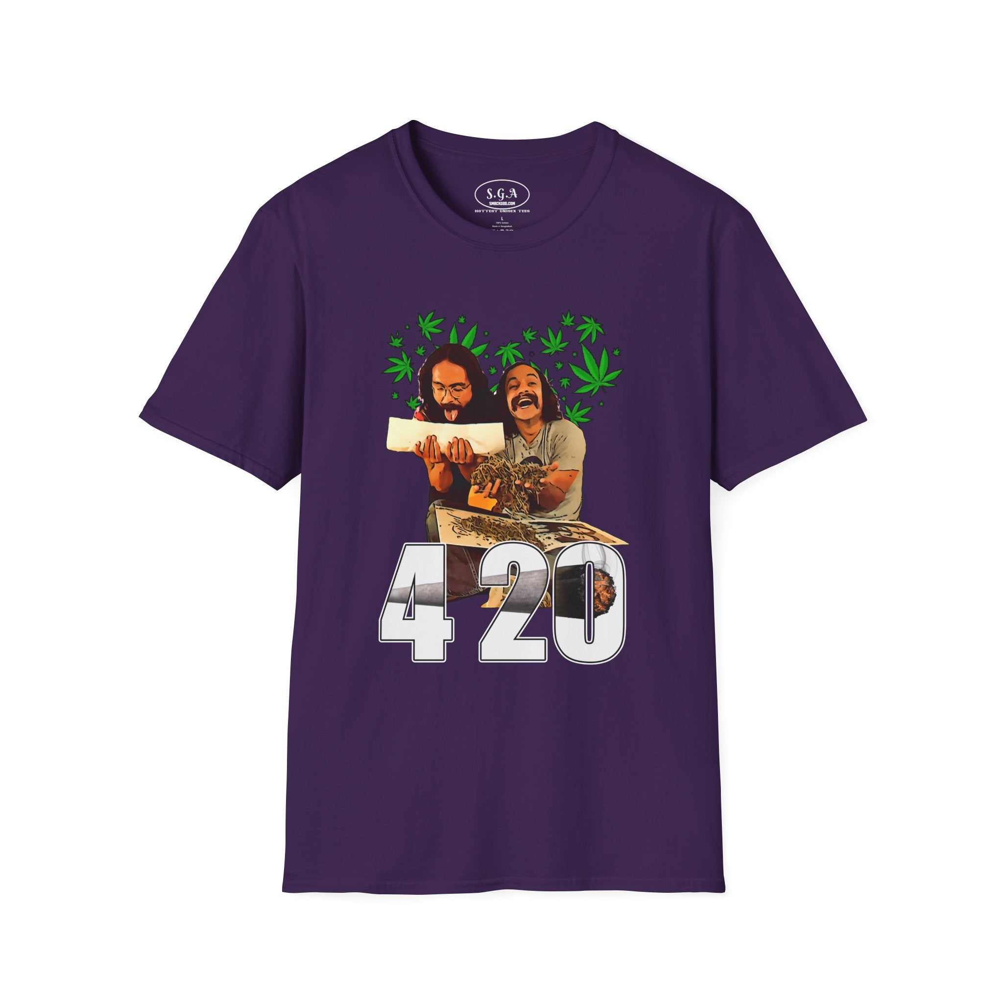 “420 Roll Up Crew” Graphic T-Shirt – Cheech & Chong Inspired Tee | Funny Stoner Streetwear Shirt | Cannabis Culture 420 Graphic Tee