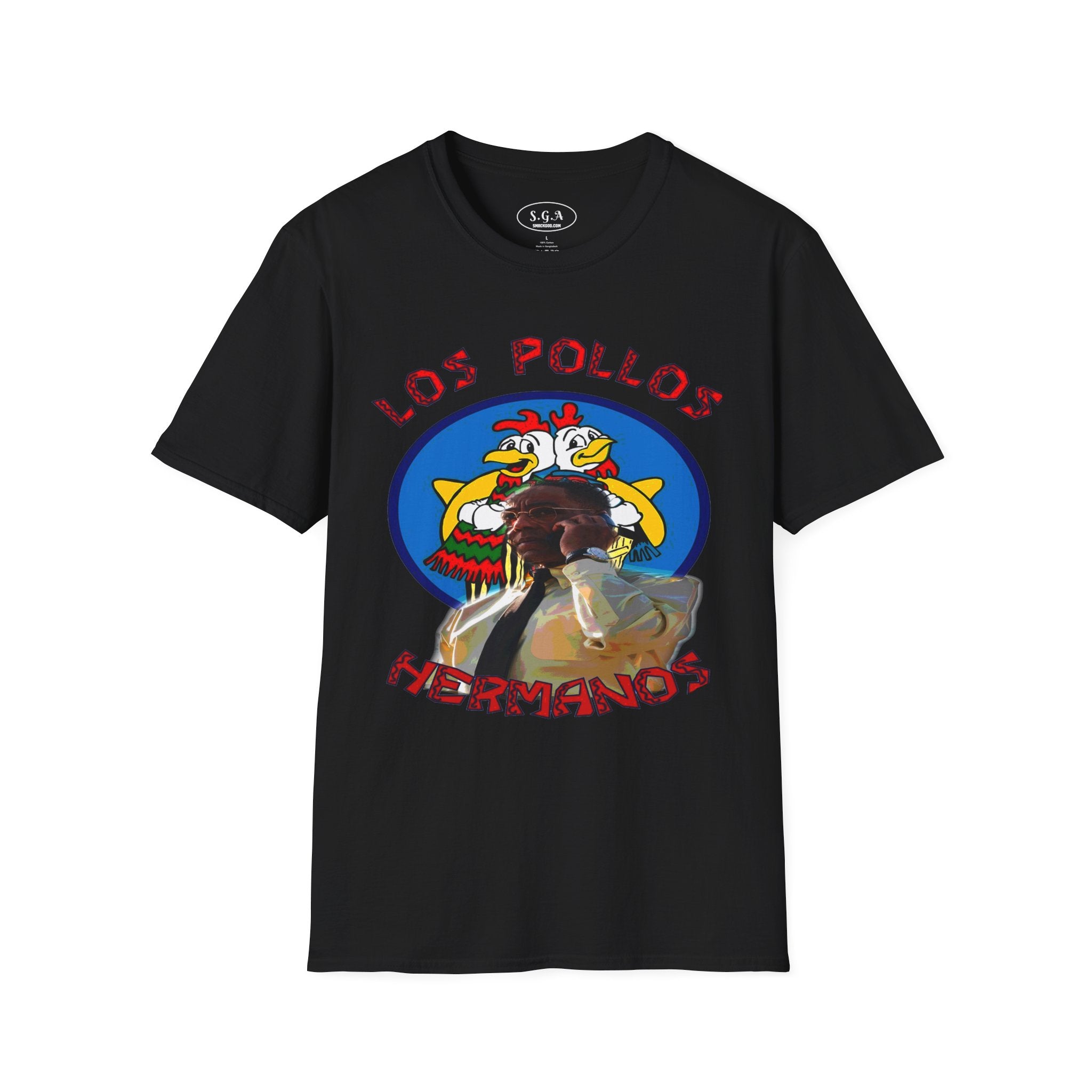 Gustavo Fring Los Pollos Hermanos T-Shirt – Breaking Bad Inspired Graphic Tee | Smack God Apparel Streetwear Shirt | Crime Series Tee | SmackGod.com