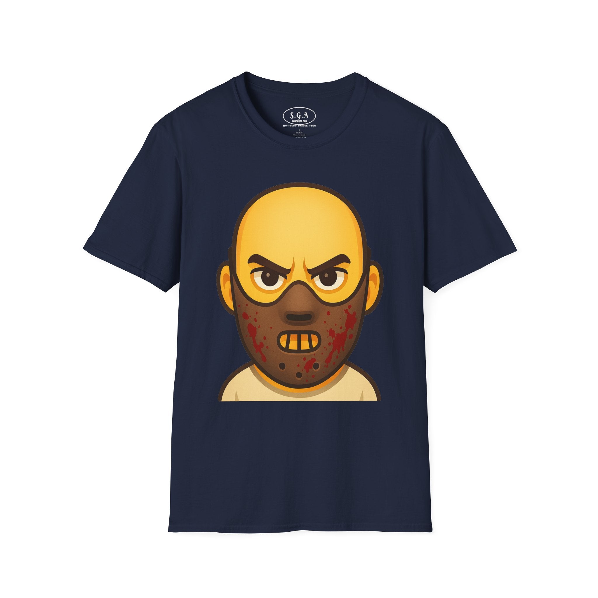 Horror Mask Graphic Shirt – Smack God Apparel | Creepy Villain Cartoon T-Shirt | Scary Movie Inspired Streetwear Tee