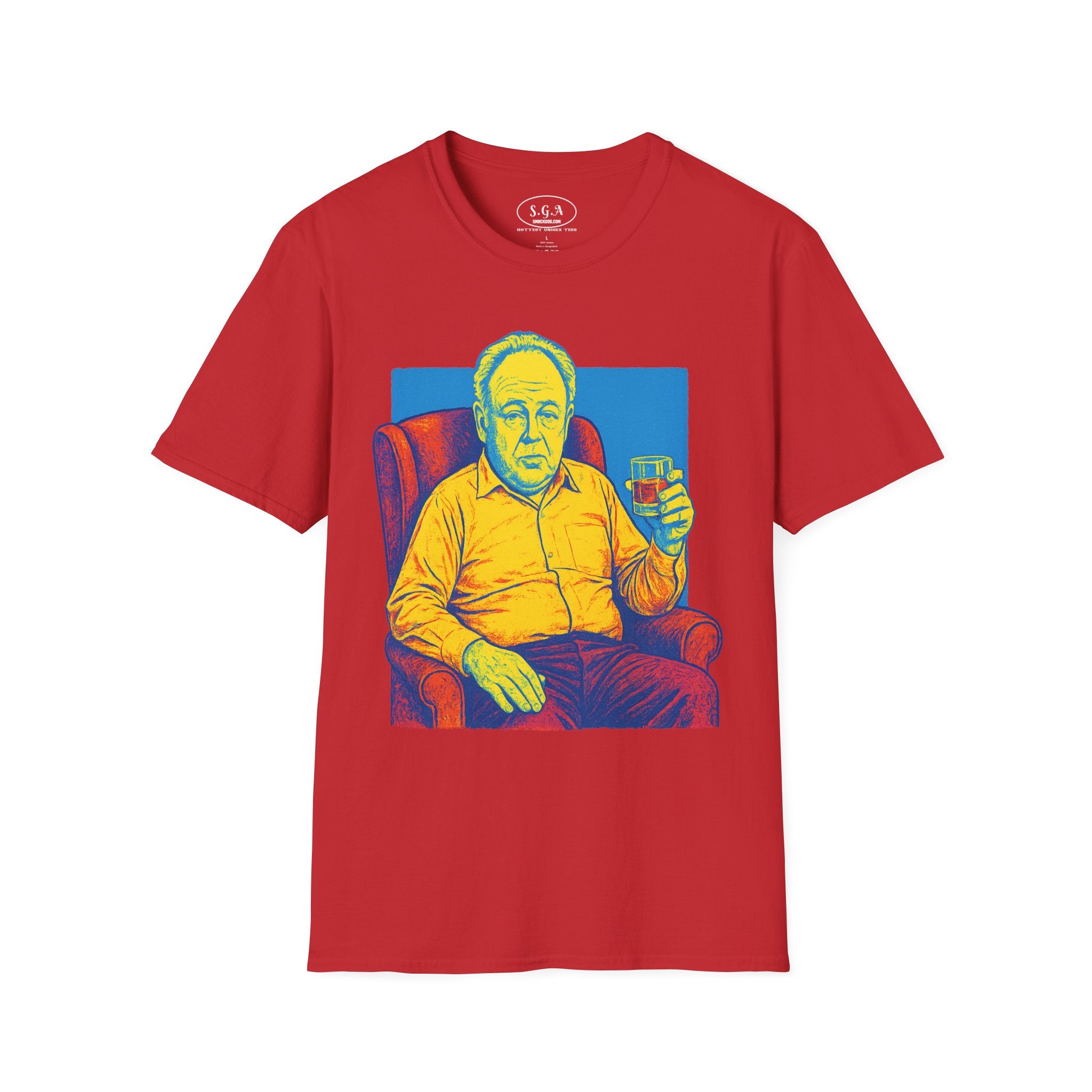 Smack God Apparel Archie Bunker Inspired T-Shirt – Retro Sitcom Graphic Tee | Vintage TV Culture Shirt | Pop Art Classic Tee