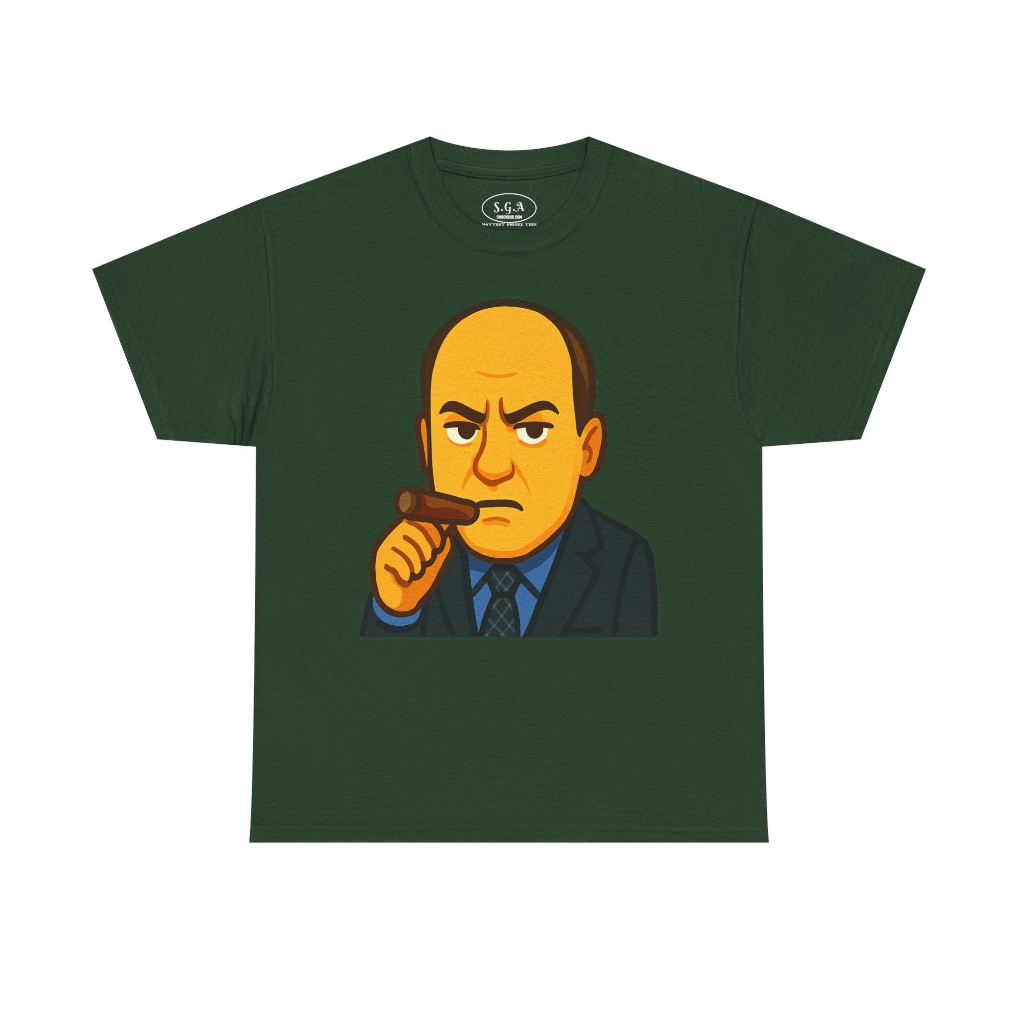 Tony Soprano Inspired Graphic T-Shirt – Mafia Boss Cartoon Tee | Sopranos Style Streetwear Shirt | Smack God Apparel