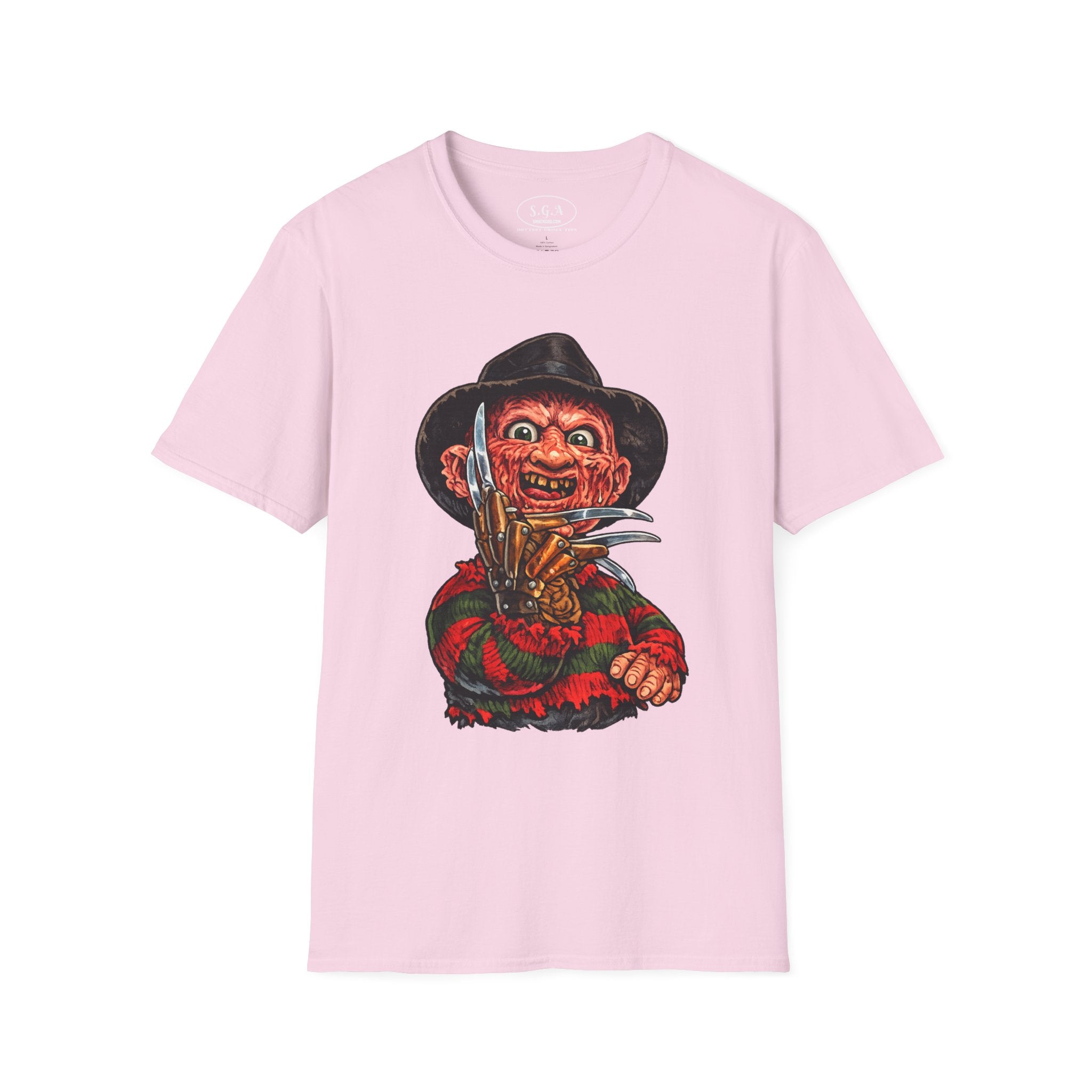 Smack God Apparel “Freddy Krueger Nightmare Slasher” Graphic T-Shirt – Horror Streetwear Tee | Retro Scary Killer Shirt | Halloween Graphic Tee