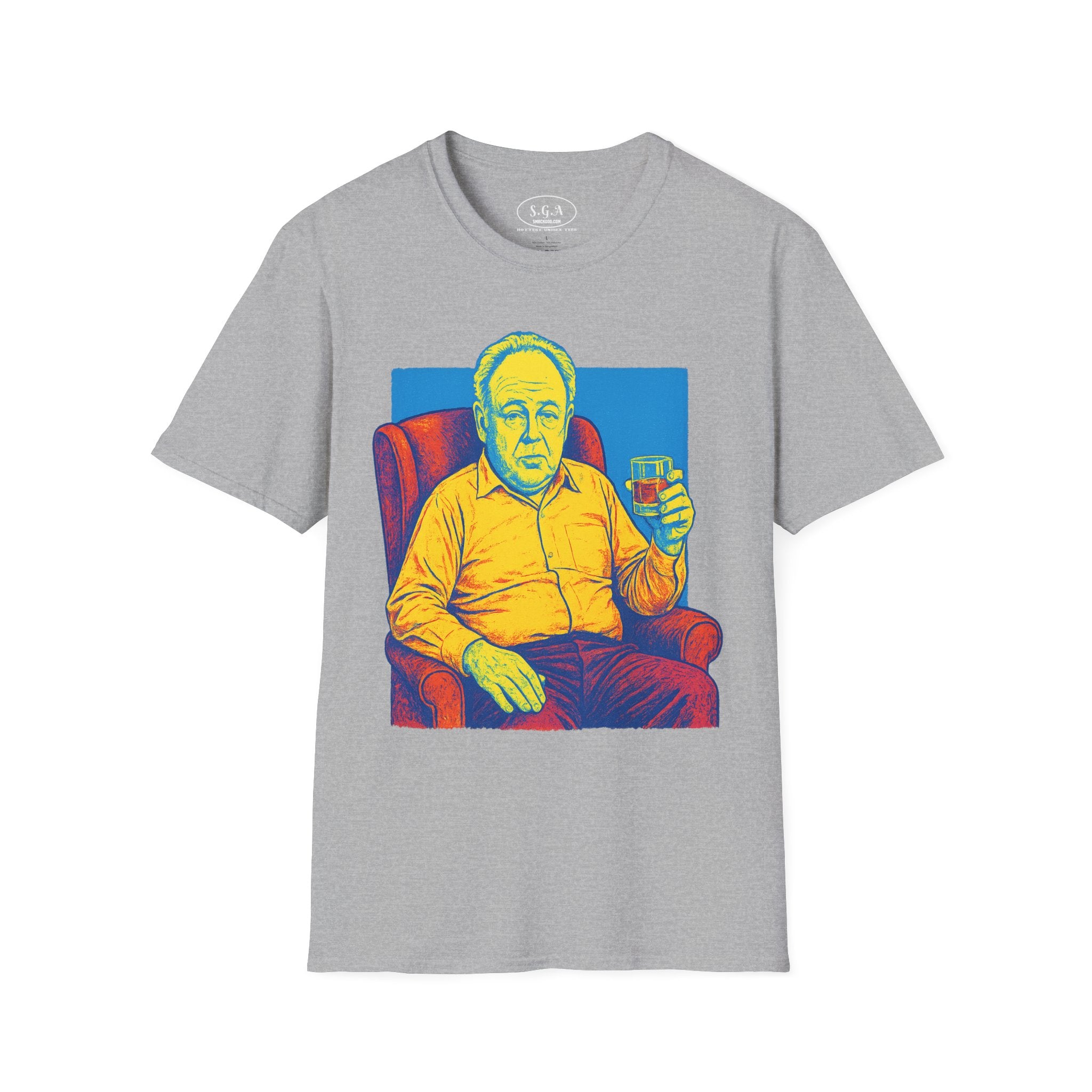 Smack God Apparel Archie Bunker Inspired T-Shirt – Retro Sitcom Graphic Tee | Vintage TV Culture Shirt | Pop Art Classic Tee