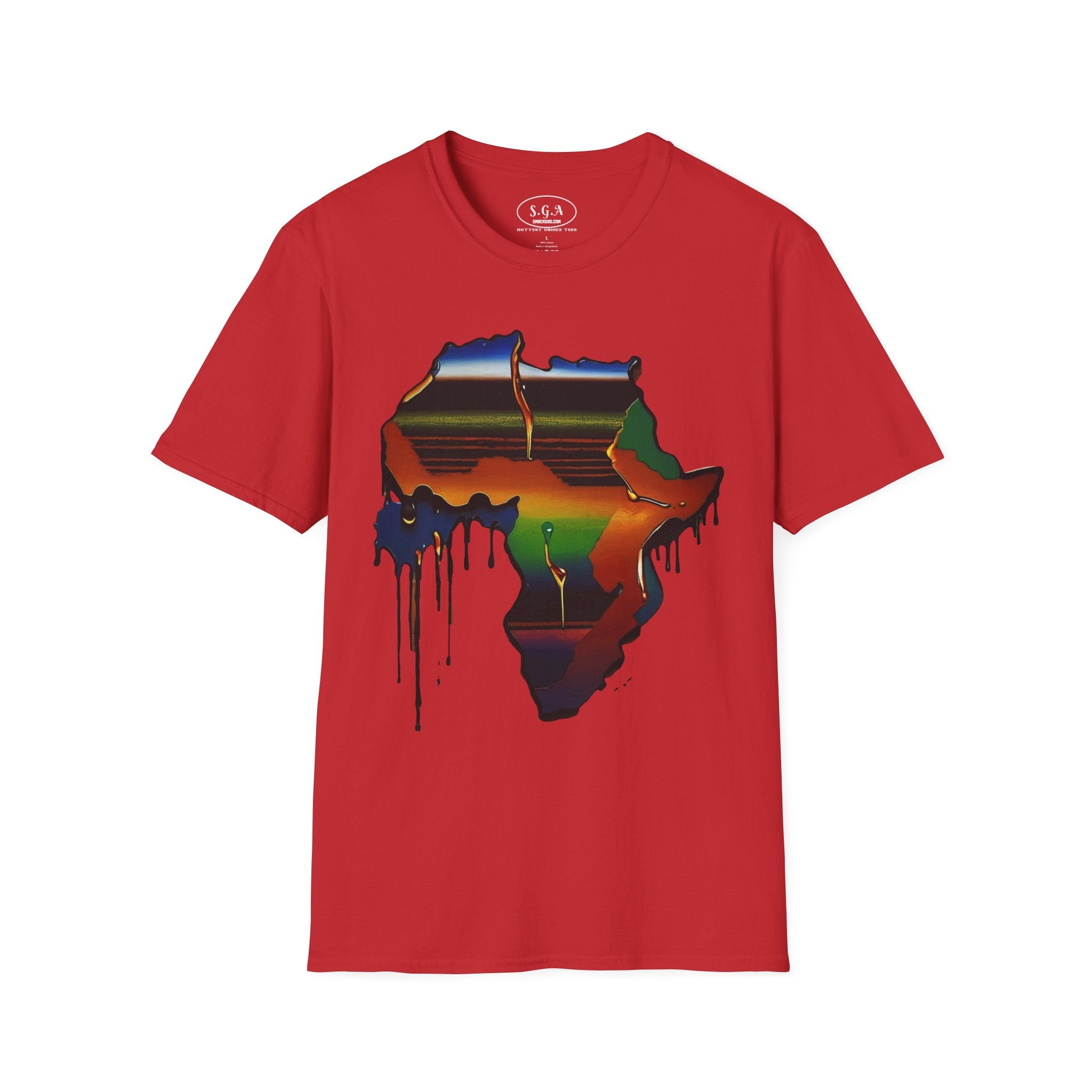 Africa Drip Graphic T-Shirt – Smack God Apparel Afrocentric Streetwear Tee | Melanin Culture Shirt | Urban Art T-shirt