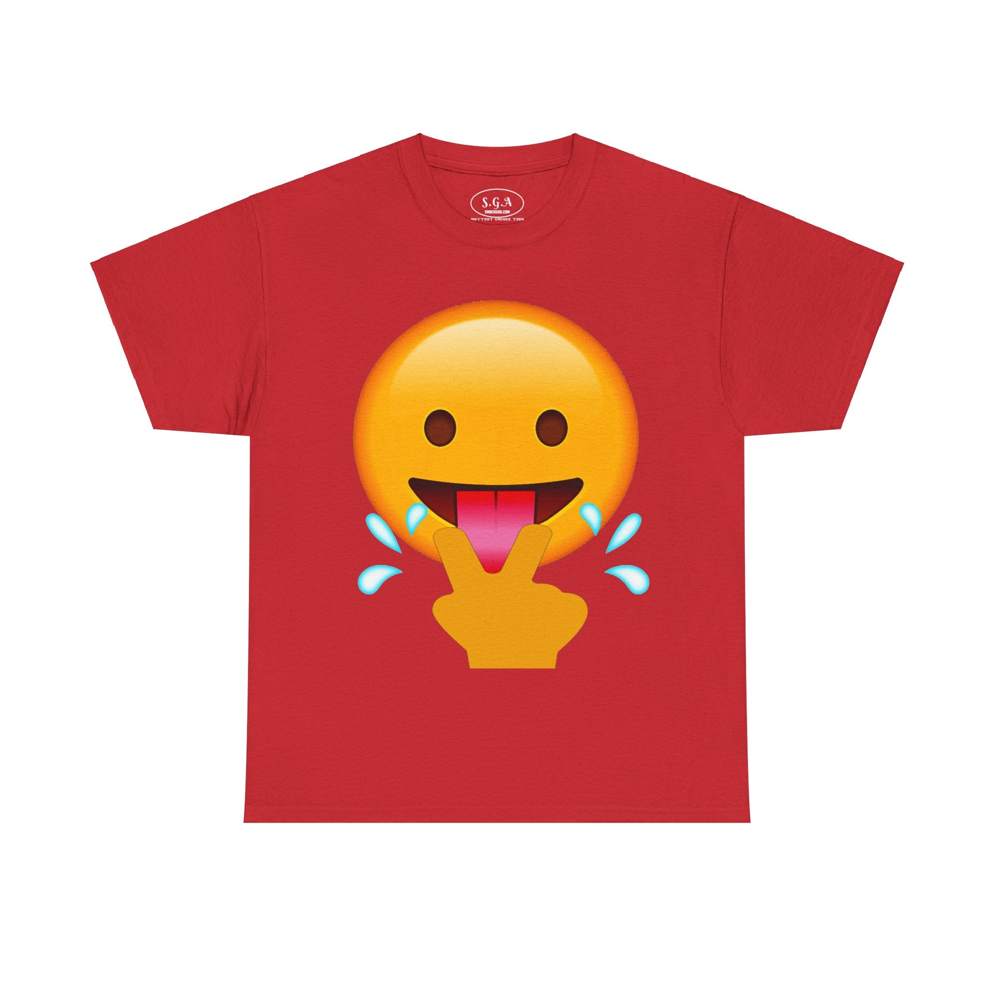 Smack God Apparel “Wild Emoji Vibes” Graphic T-Shirt – Funny Tongue Out Emoji Tee | Viral Meme Streetwear Shirt | Urban Humor Graphic Tee