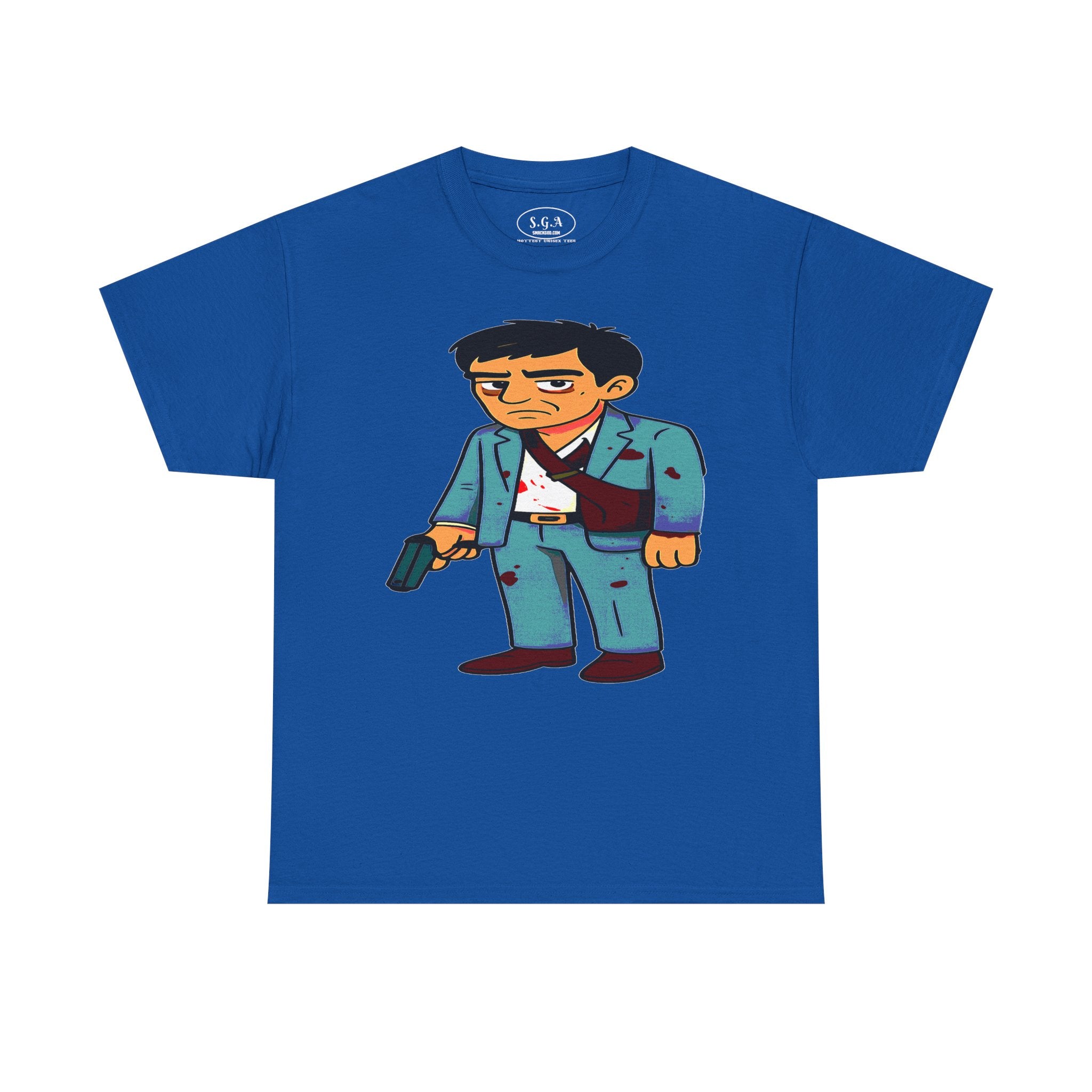 Tony Montana Inspired Graphic T-Shirt – Scarface Street Boss Cartoon Tee | Retro Movie Urban Shirt | Smack God Apparel