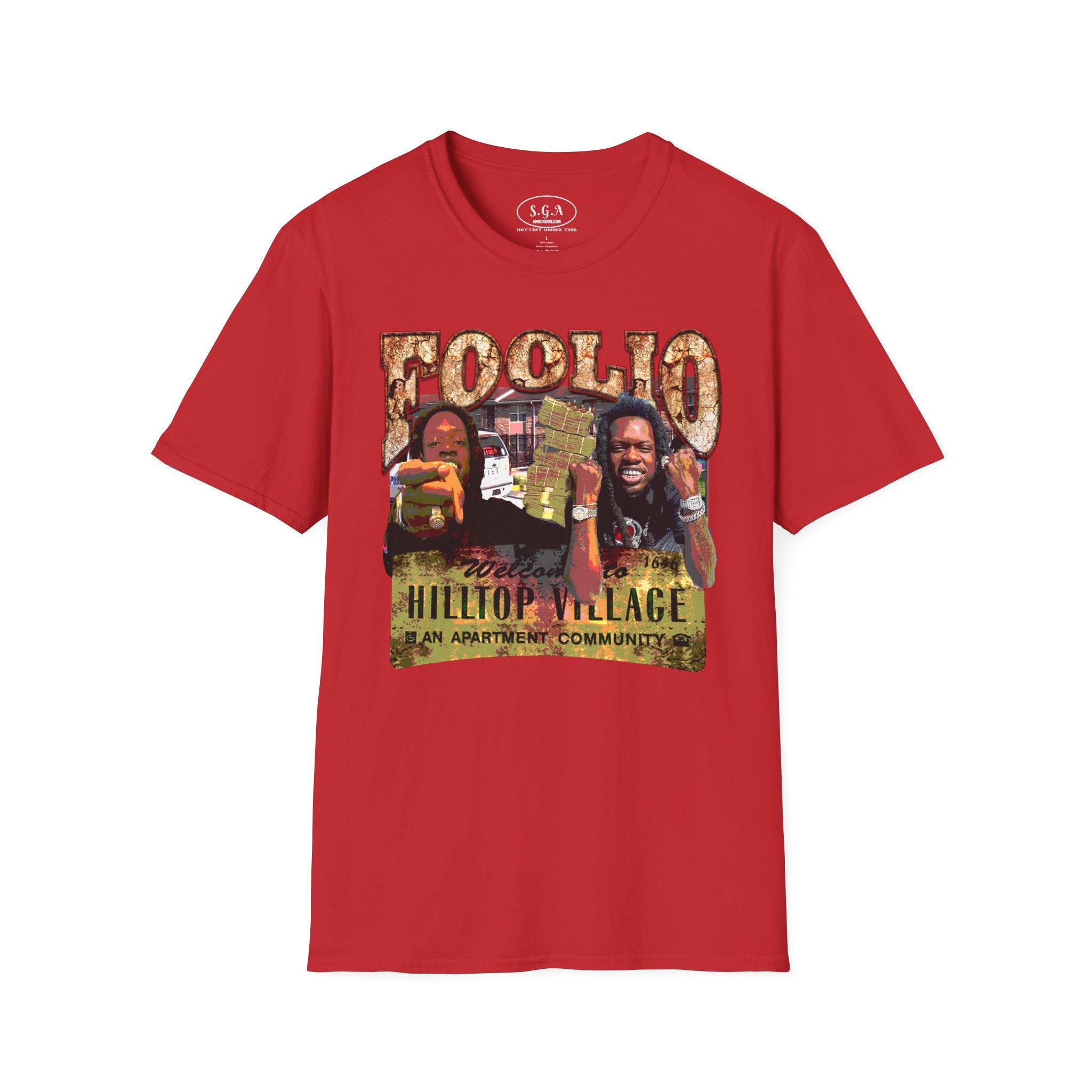 Julio Foolio Hilltop Village T-Shirt – Urban Rap Streetwear Graphic Tee | Hip Hop Culture Shirt | Smack God Apparel