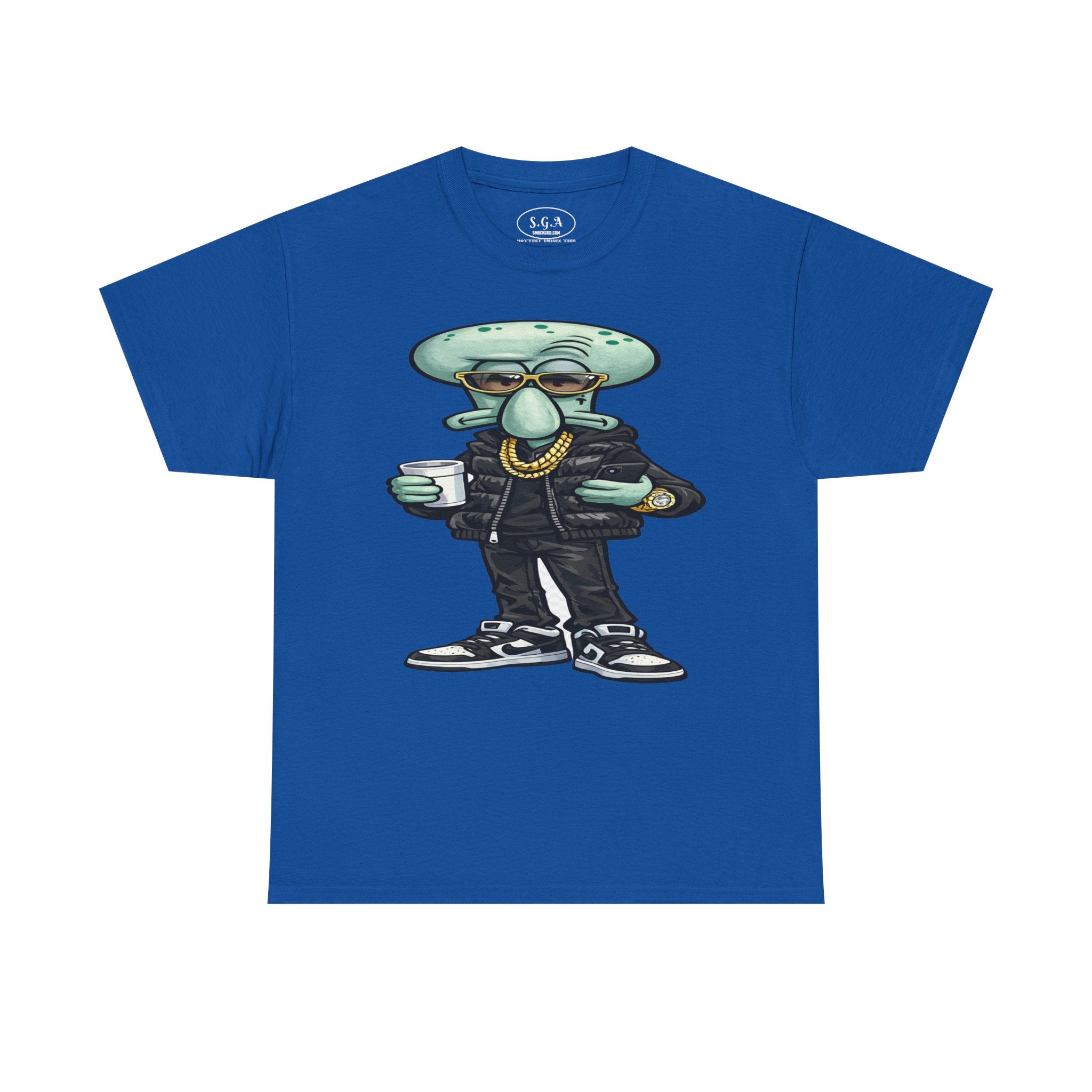 Drip Squidward Streetwear T-Shirt – Bikini Bottom Inspired Funny Graphic Tee | Urban Cartoon Shirt | Smack God Apparel