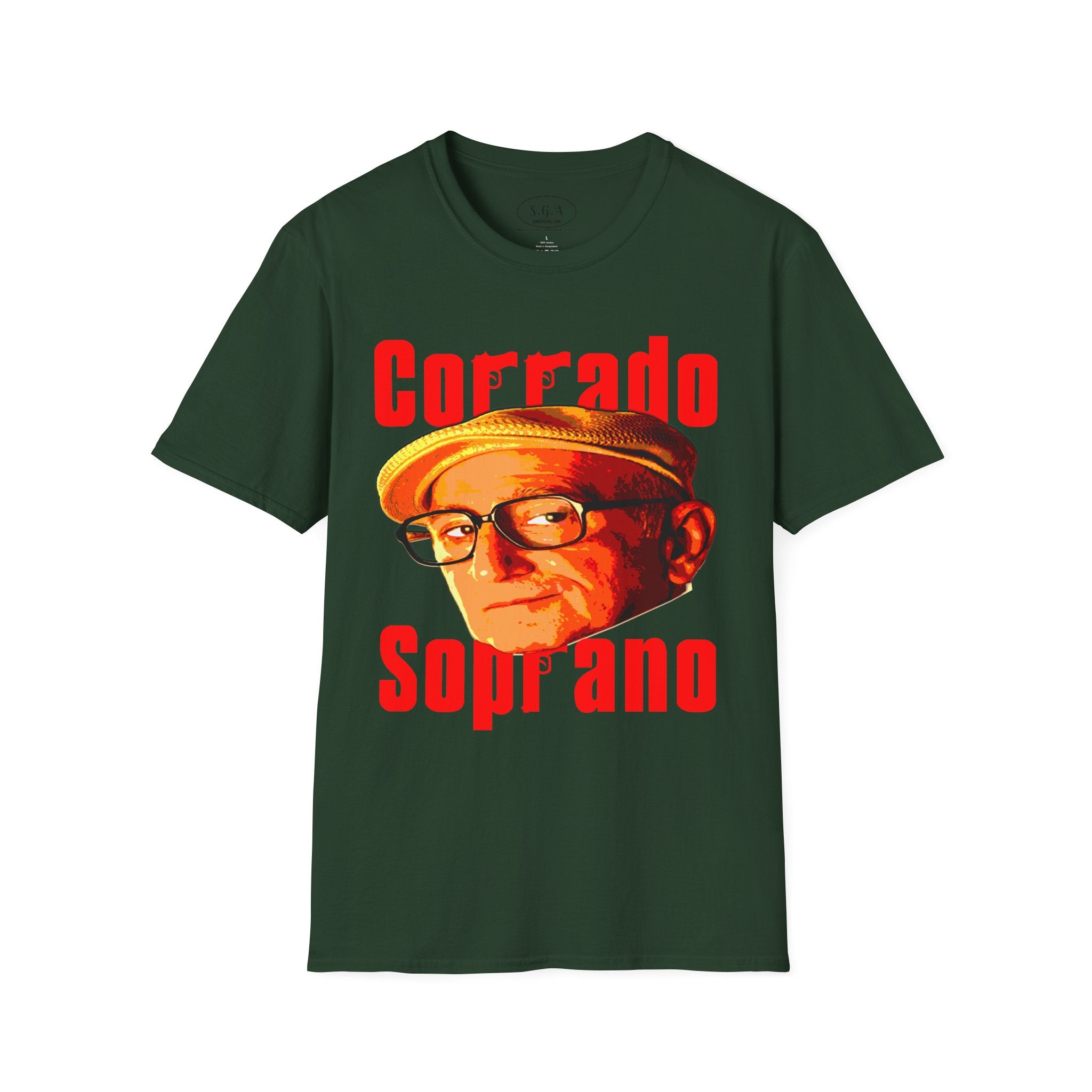 Smack God Apparel “Corrado Soprano” Graphic T-Shirt – Mafia Inspired Streetwear Tee | Classic Mob Boss Vintage Style Shirt | TV Culture Graphic Tee