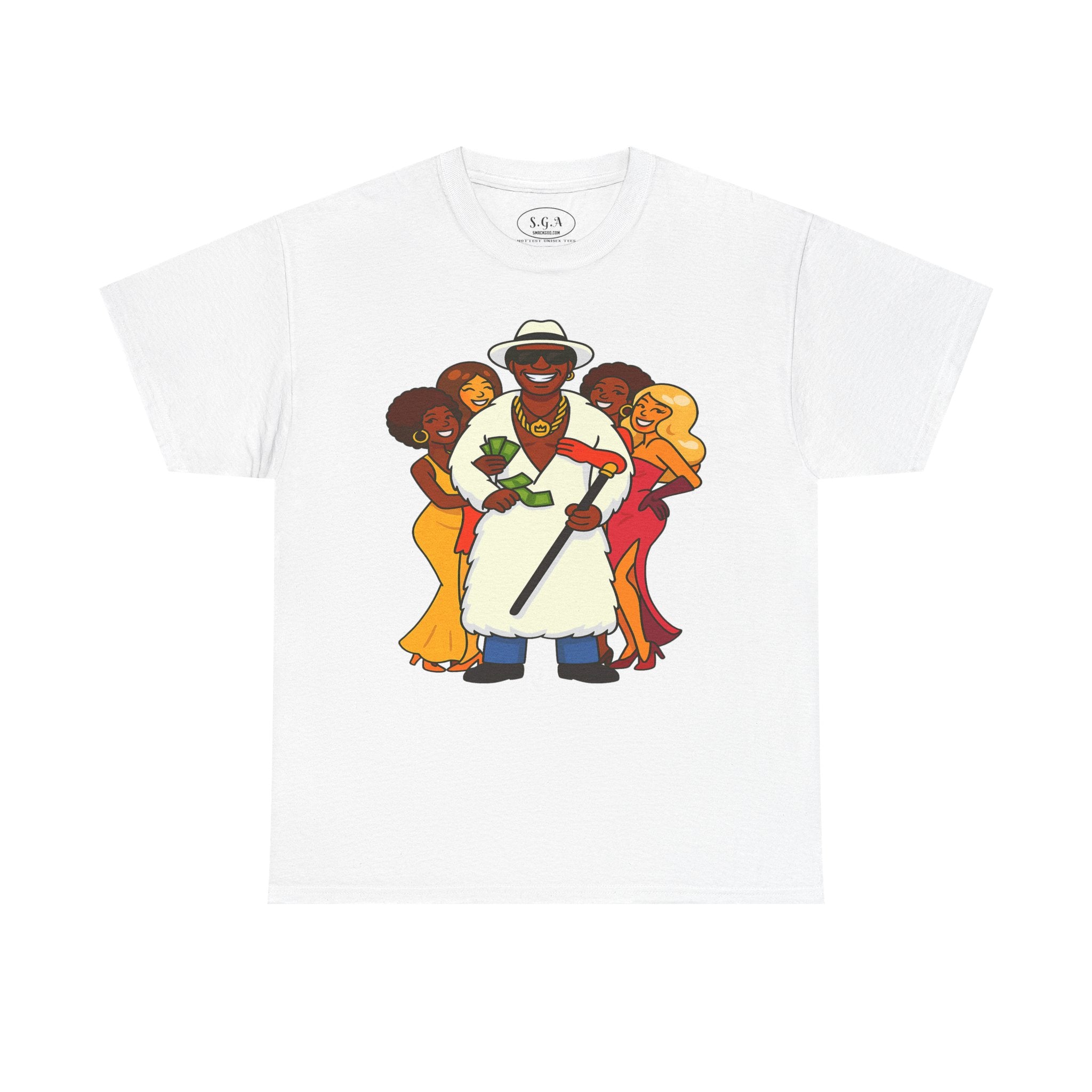 Goldie “The Mack” Inspired Pimp Boss T-Shirt – Money Hustler Graphic Tee | Retro Streetwear Shirt | Smack God Apparel