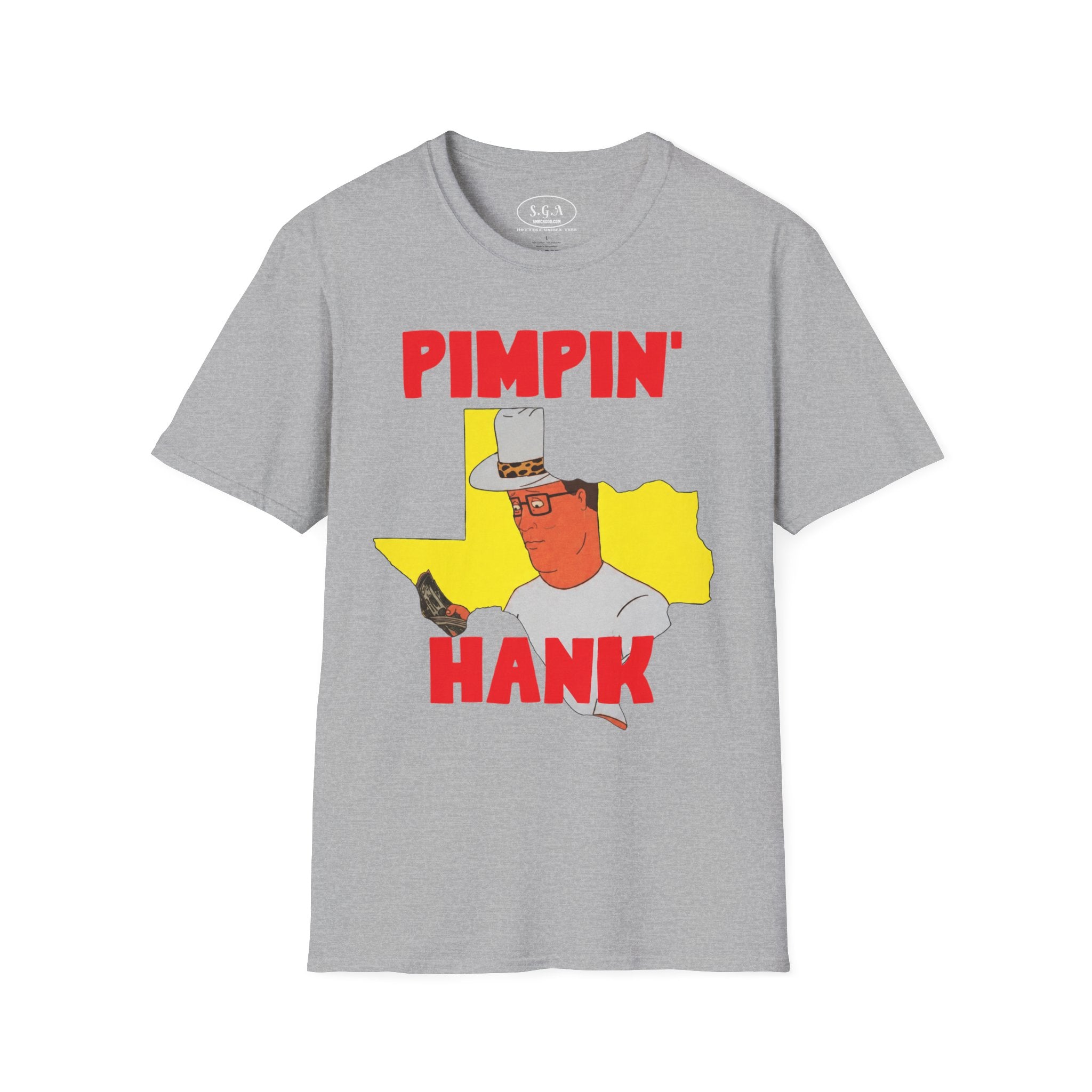 Pimpin’ Hank Funny T-Shirt – Smack God Apparel | King of the Hill Meme Tee | Texas Graphic Streetwear Shirt