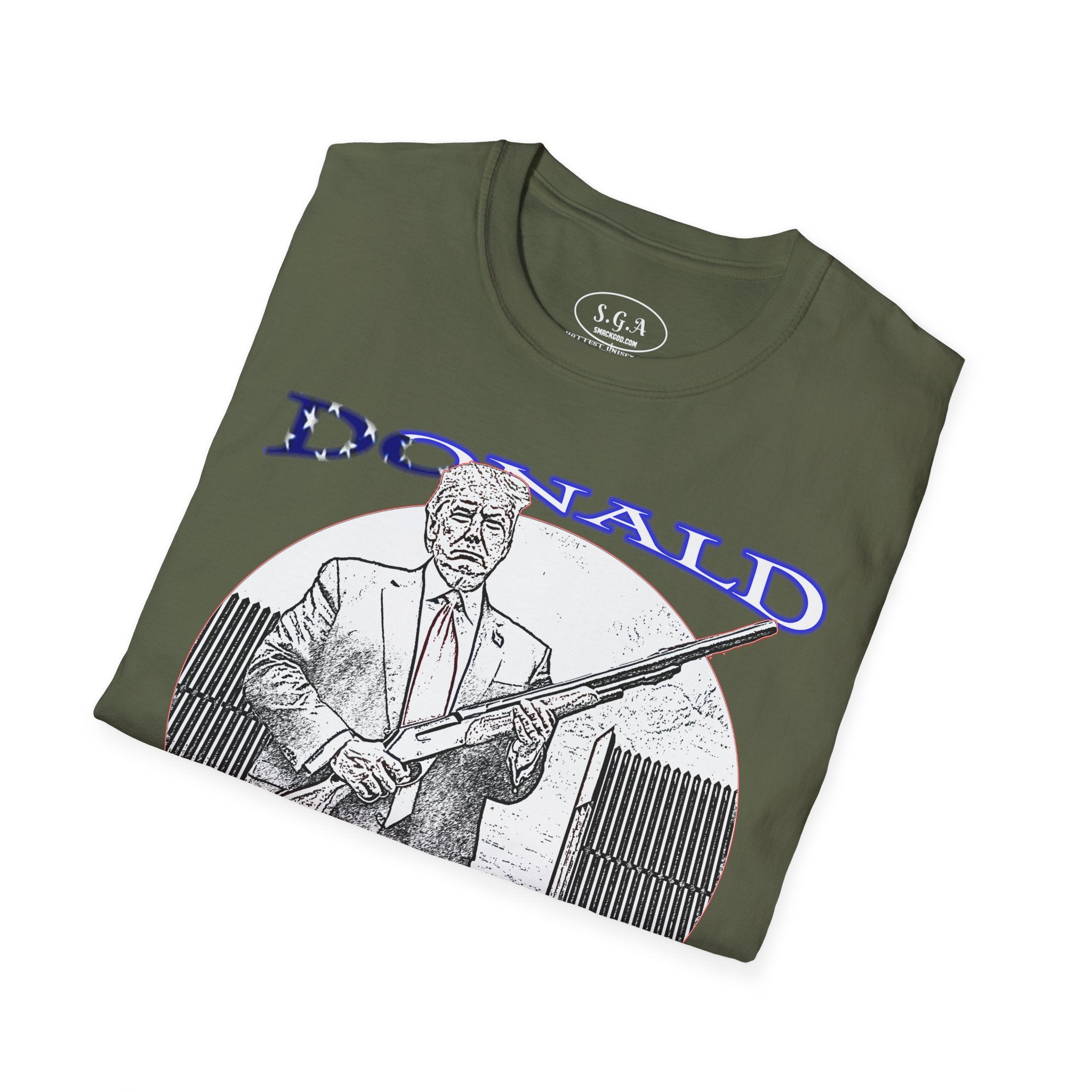 Smack God Apparel “Trump Shotgun Energy” Graphic T-Shirt – Bold Political Streetwear Tee | Patriotic Statement Shirt | Viral Graphic Tee