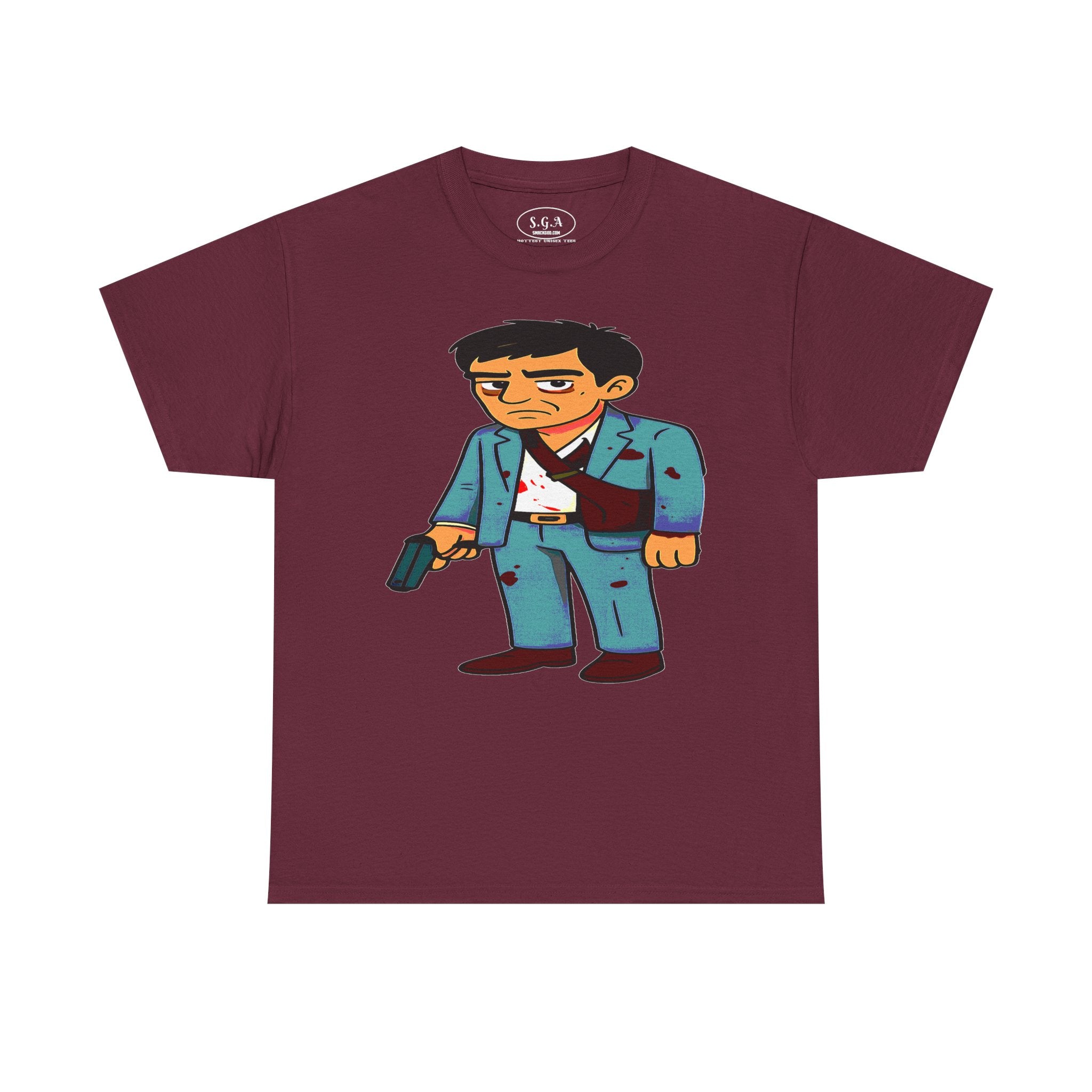 Tony Montana Inspired Graphic T-Shirt – Scarface Street Boss Cartoon Tee | Retro Movie Urban Shirt | Smack God Apparel