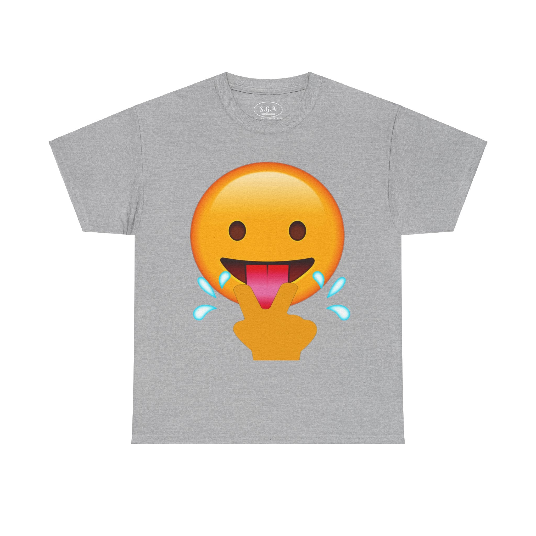 Smack God Apparel “Wild Emoji Vibes” Graphic T-Shirt – Funny Tongue Out Emoji Tee | Viral Meme Streetwear Shirt | Urban Humor Graphic Tee