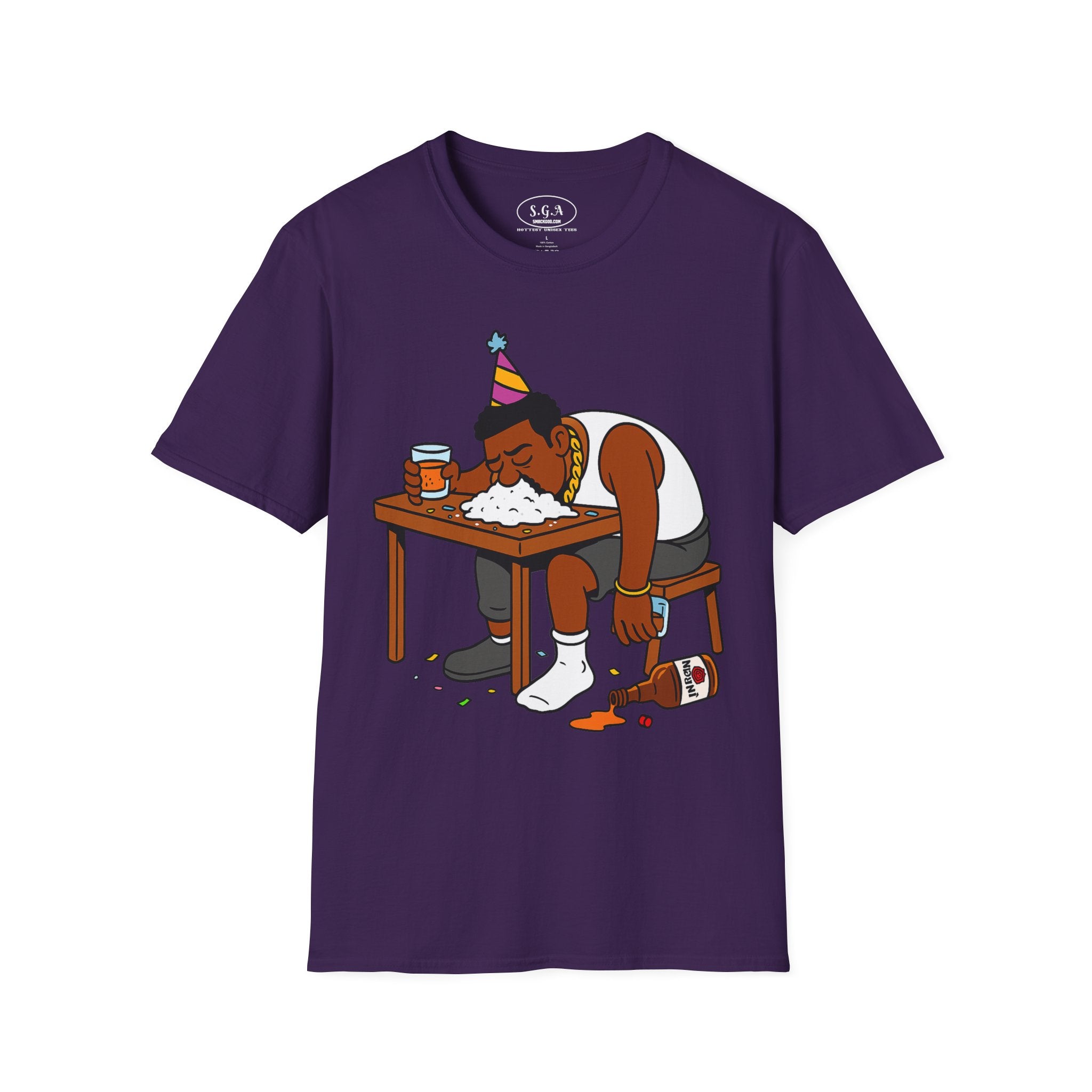 Funny Party Hangover Shirt – Smack God Apparel | Cartoon Party Graphic T-Shirt | Wild Night Humor Tee