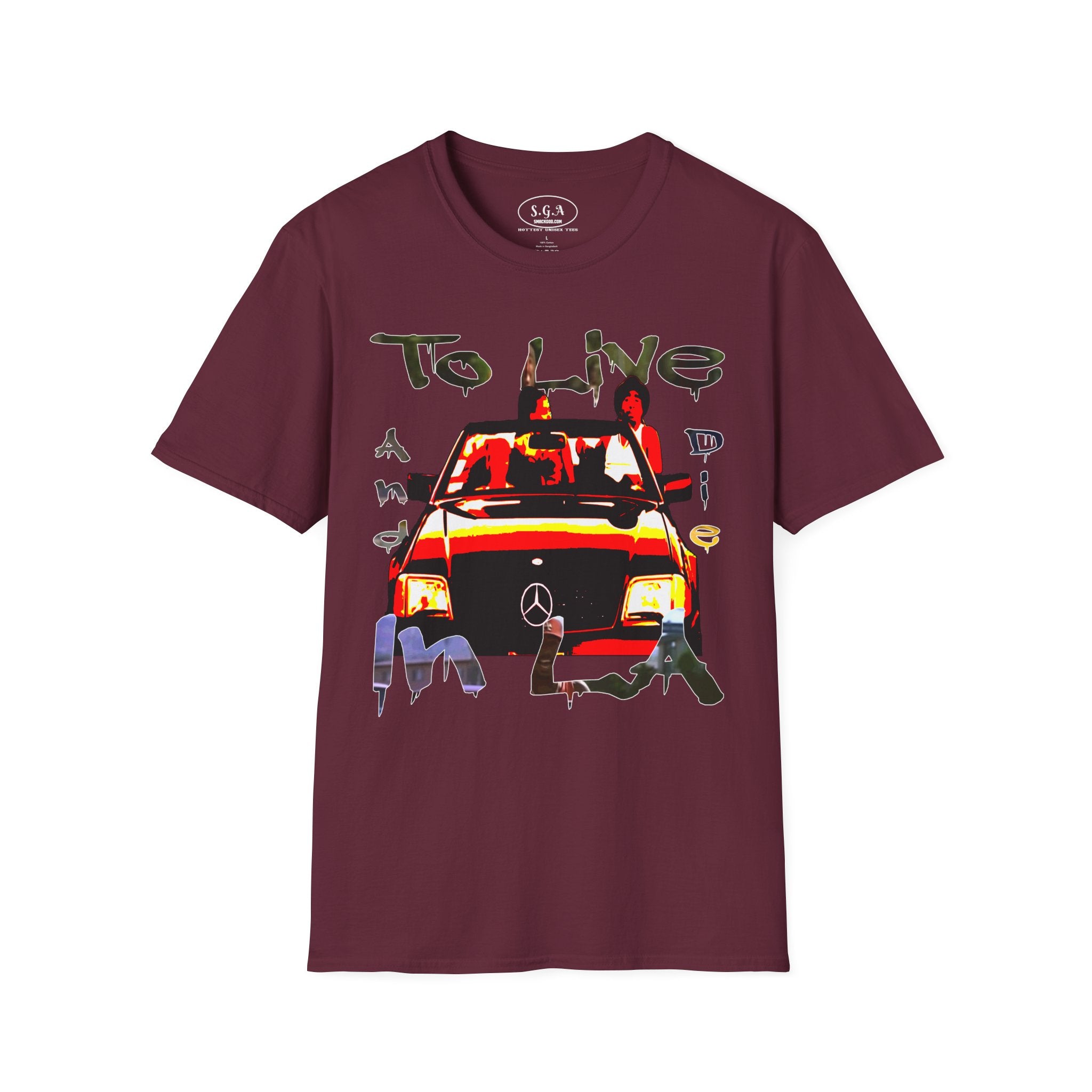 To Live and Die in LA T-Shirt – West Coast Hip Hop Graphic Tee | Los Angeles Streetwear Shirt | Smack God Apparel
