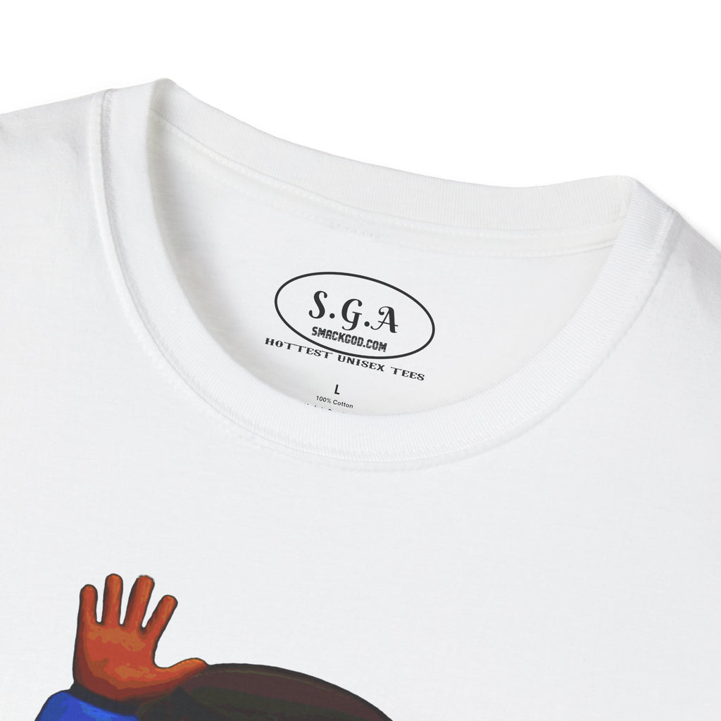 Smack God Apparel “Peachy Mood” Graphic T-Shirt – Funny Emoji Streetwear Tee | Urban Cartoon Booty Art Shirt | Trendy Viral Graphic Tee