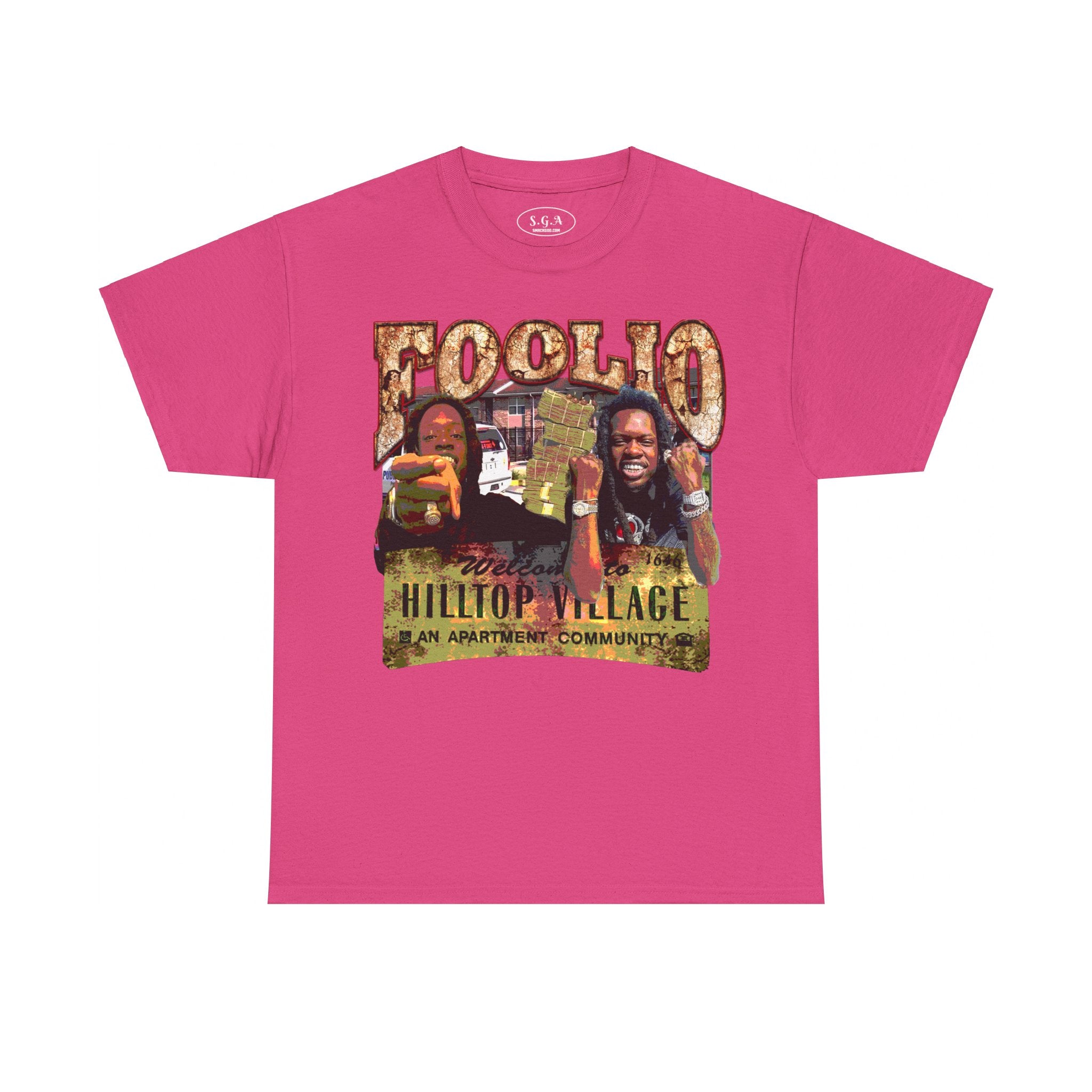 Julio Foolio Hilltop Village T-Shirt – Urban Rap Streetwear Graphic Tee | Hip Hop Culture Shirt | Smack God Apparel