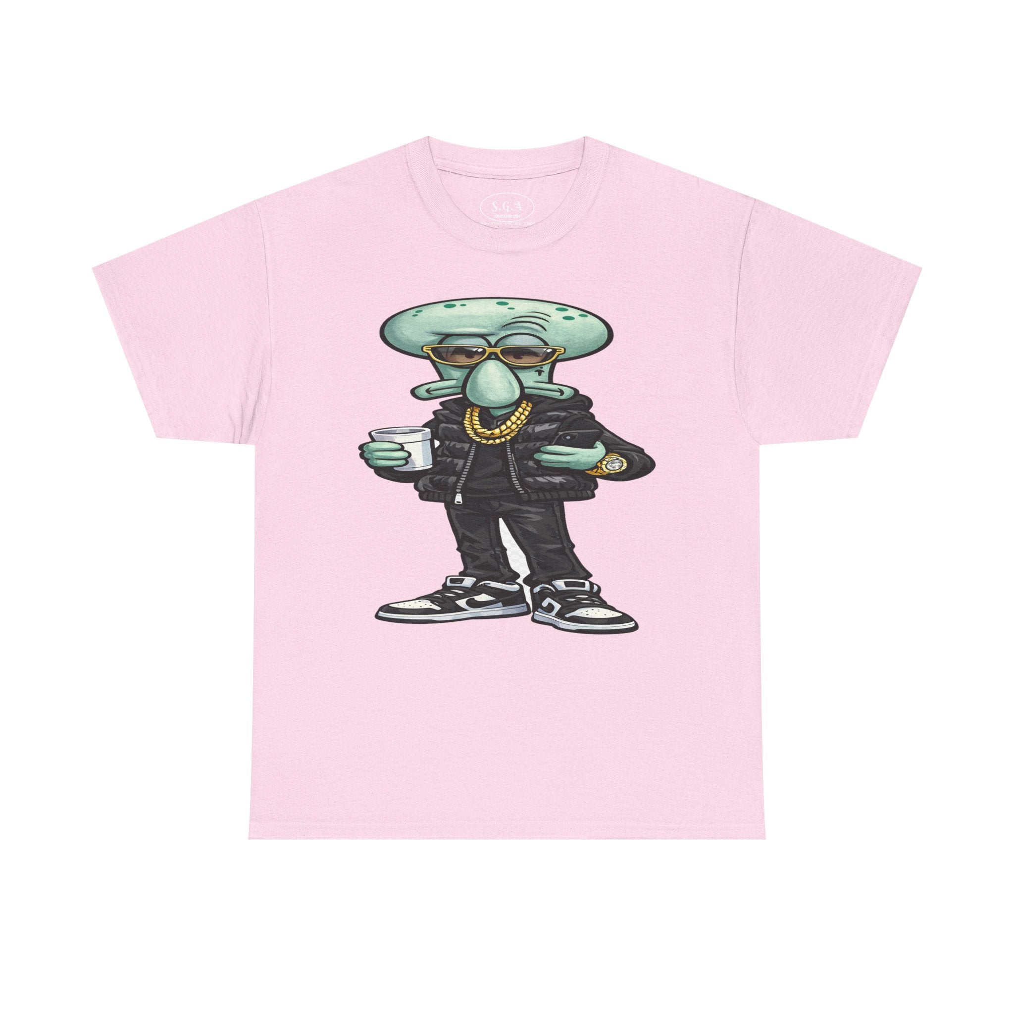 Drip Squidward Streetwear T-Shirt – Bikini Bottom Inspired Funny Graphic Tee | Urban Cartoon Shirt | Smack God Apparel