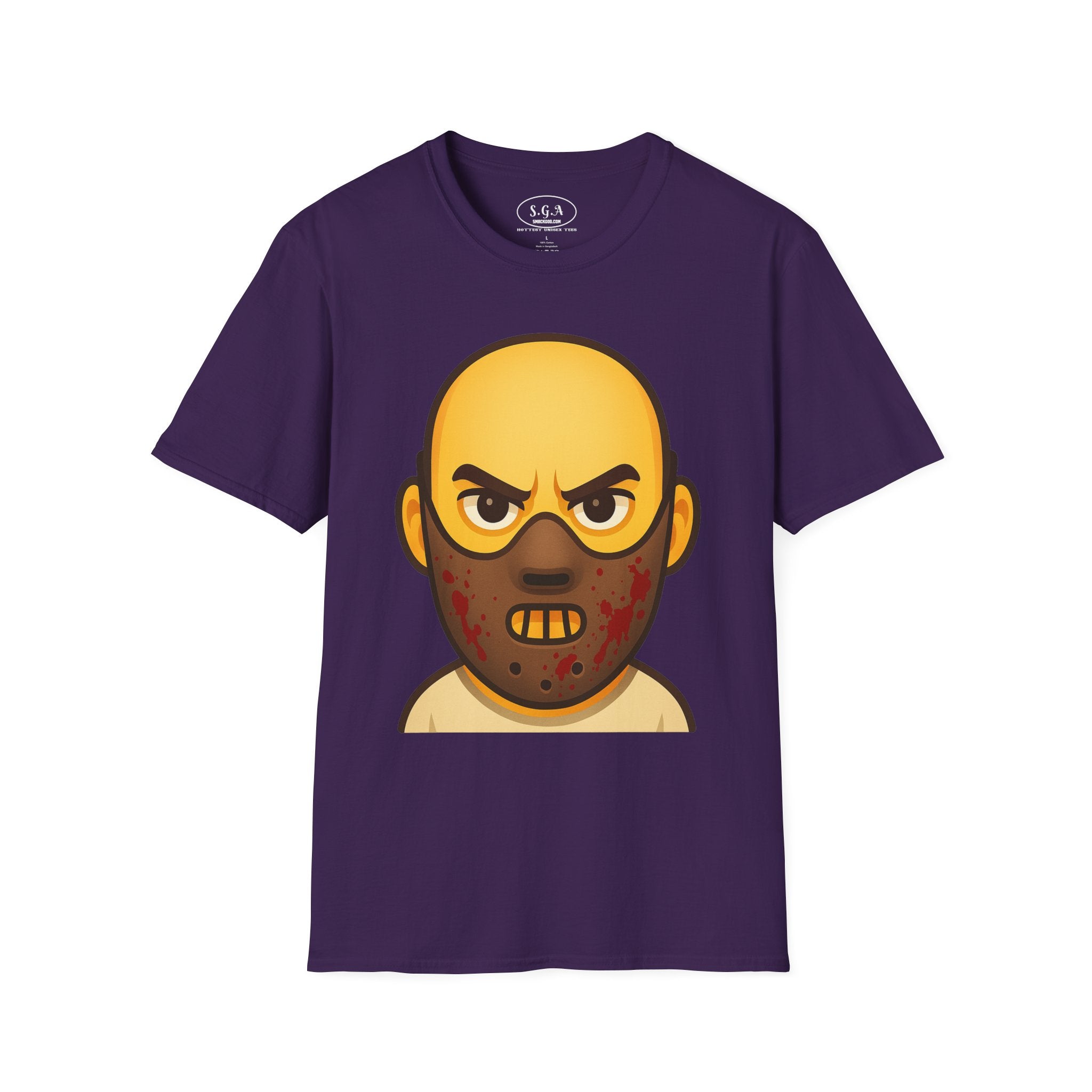 Horror Mask Graphic Shirt – Smack God Apparel | Creepy Villain Cartoon T-Shirt | Scary Movie Inspired Streetwear Tee