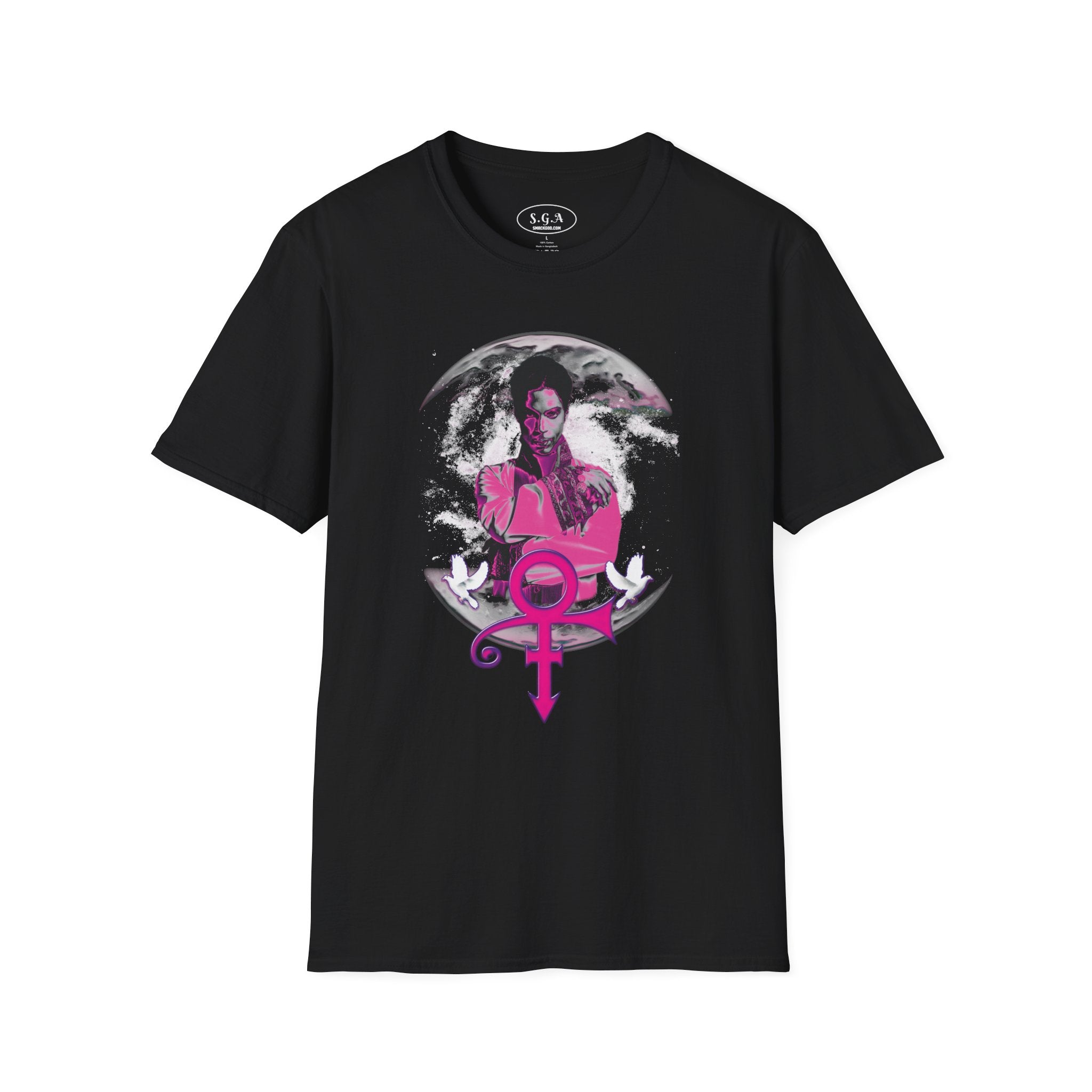 Smack God Apparel “Purple Icon Energy” Graphic T-Shirt – Artist Formerly Known as Prince Inspired Tee | Retro Music Legend Streetwear Shirt | Vintage Pop Graphic Tee