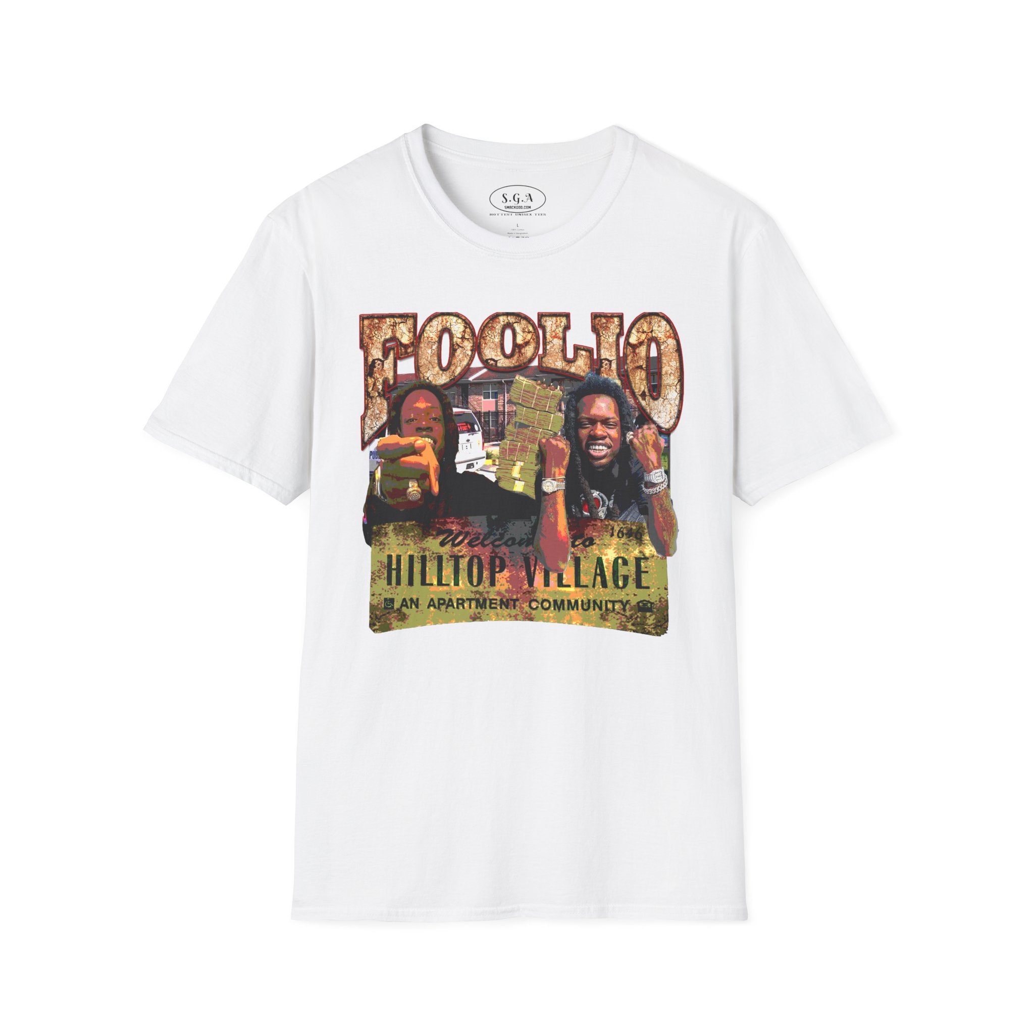 Julio Foolio Hilltop Village T-Shirt – Urban Rap Streetwear Graphic Tee | Hip Hop Culture Shirt | Smack God Apparel