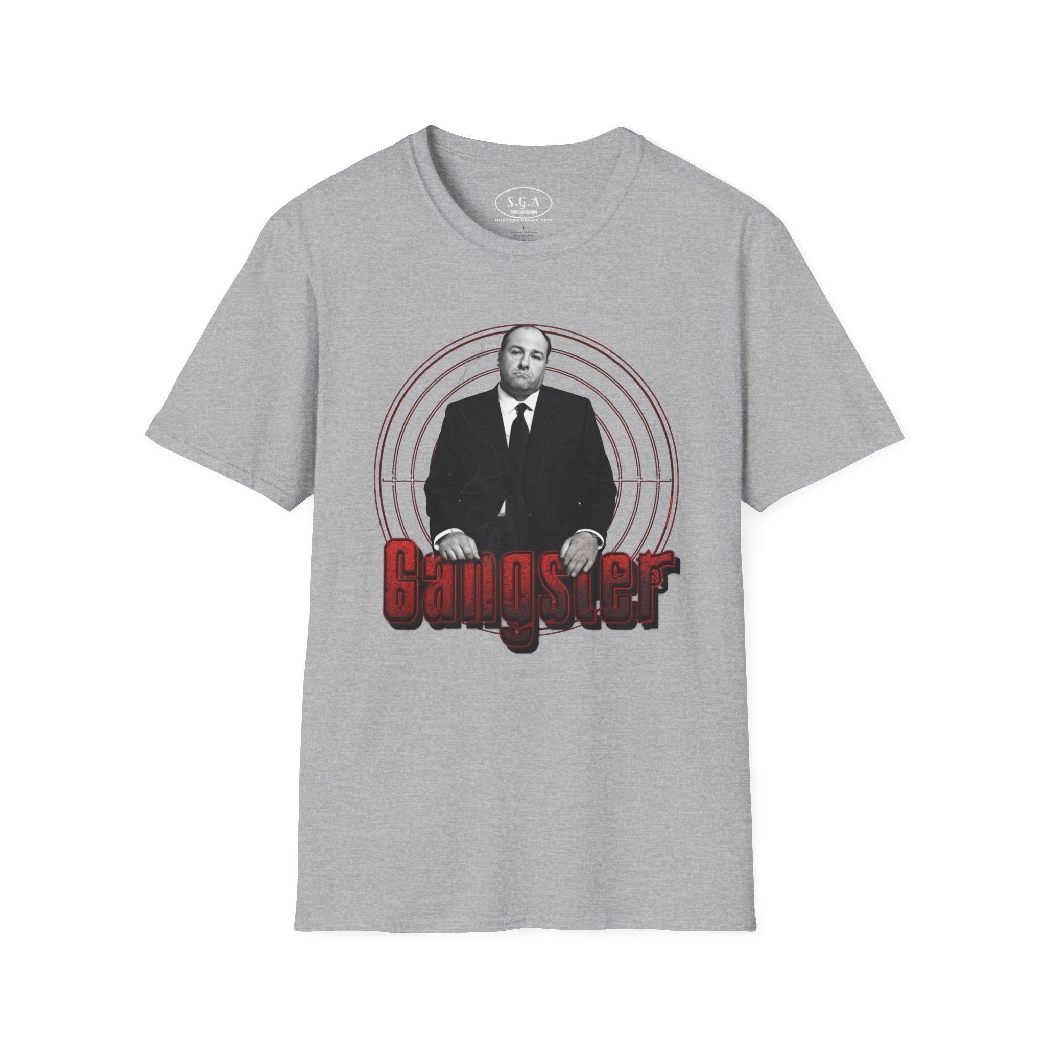 Smack God Apparel “Tony Soprano Gangster Energy” Graphic T-Shirt – Mafia Boss Streetwear Tee | Sopranos Inspired Mob Shirt | Classic Gangster Graphic Tee