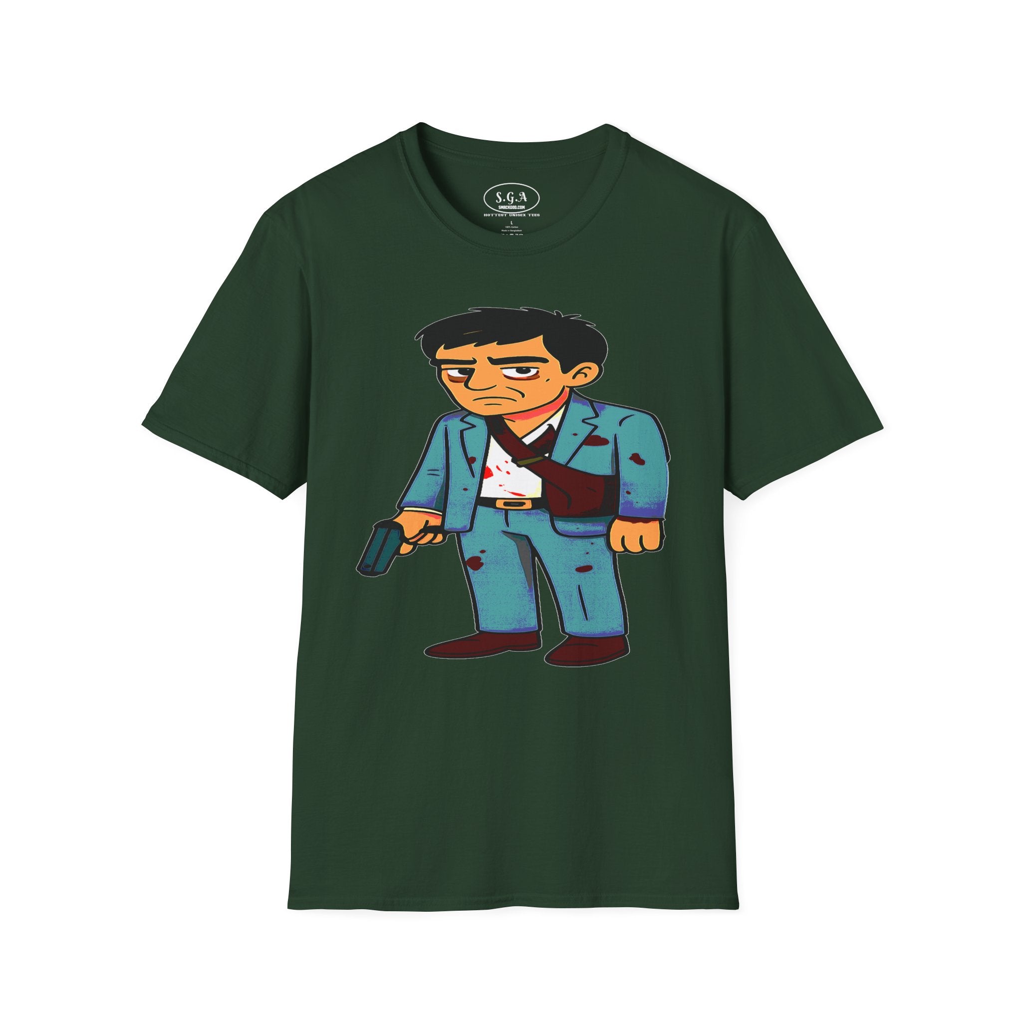 Tony Montana Inspired Graphic T-Shirt – Scarface Street Boss Cartoon Tee | Retro Movie Urban Shirt | Smack God Apparel