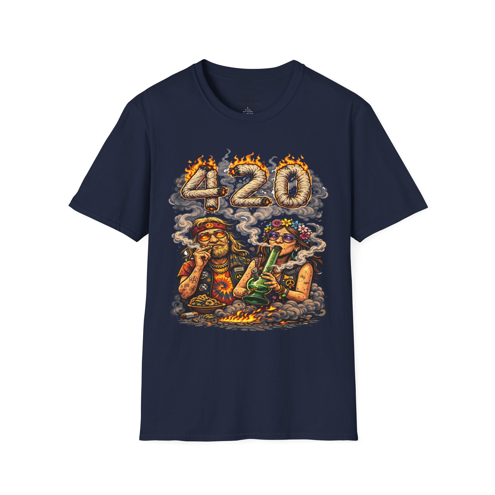 420 Hippie Smoke Shirt – Smack God Apparel | Stoner Cartoon Graphic T-Shirt | Funny Weed Culture Streetwear Tee