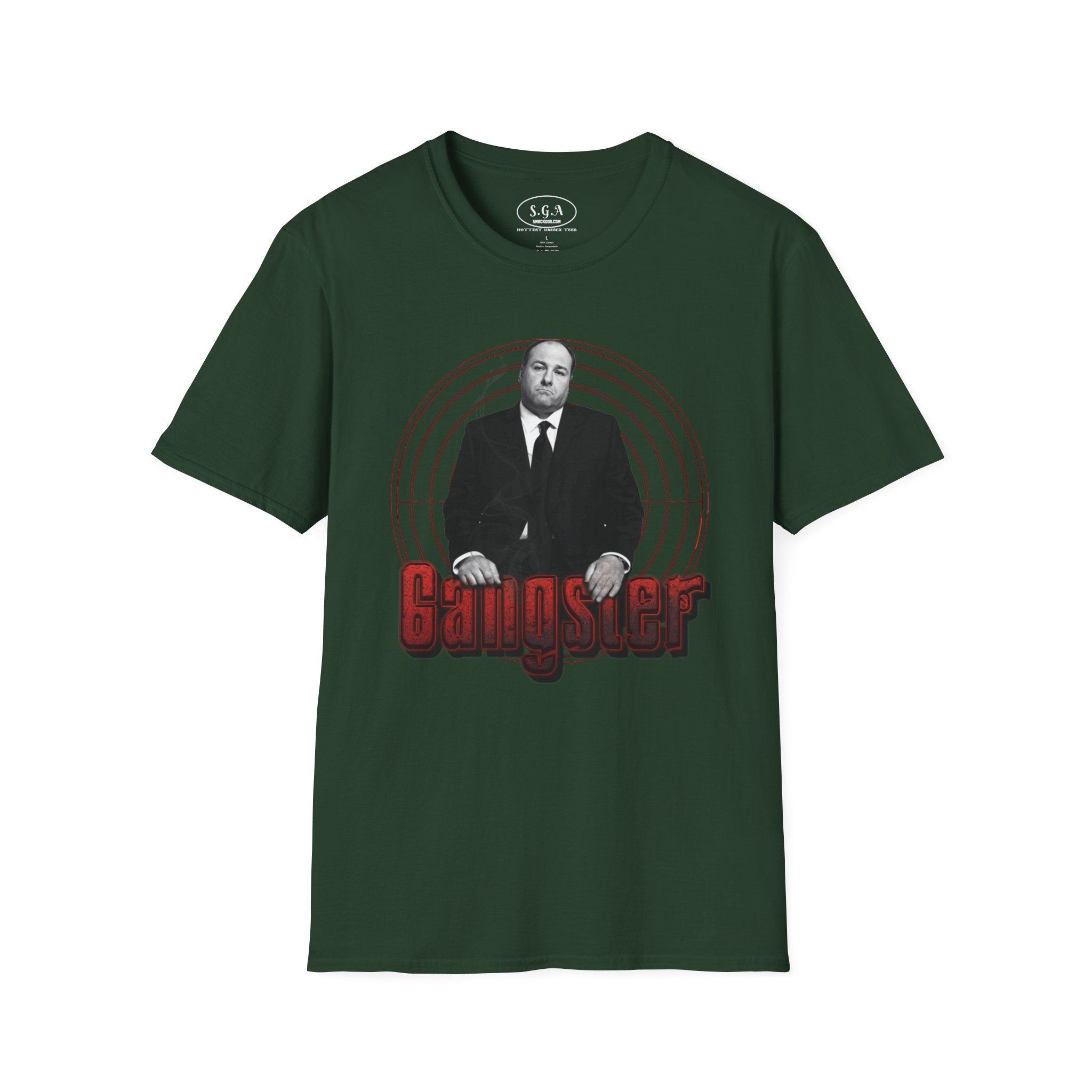 Smack God Apparel “Tony Soprano Gangster Energy” Graphic T-Shirt – Mafia Boss Streetwear Tee | Sopranos Inspired Mob Shirt | Classic Gangster Graphic Tee