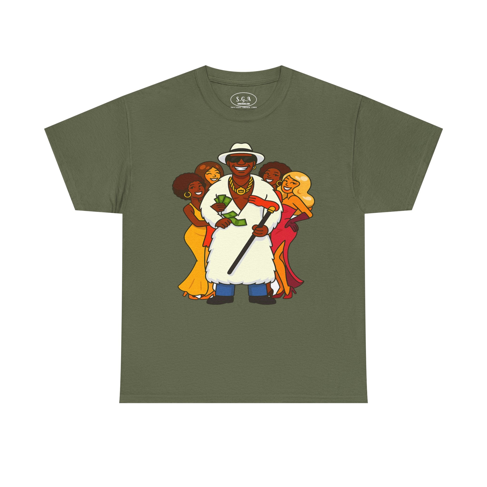 Goldie “The Mack” Inspired Pimp Boss T-Shirt – Money Hustler Graphic Tee | Retro Streetwear Shirt | Smack God Apparel