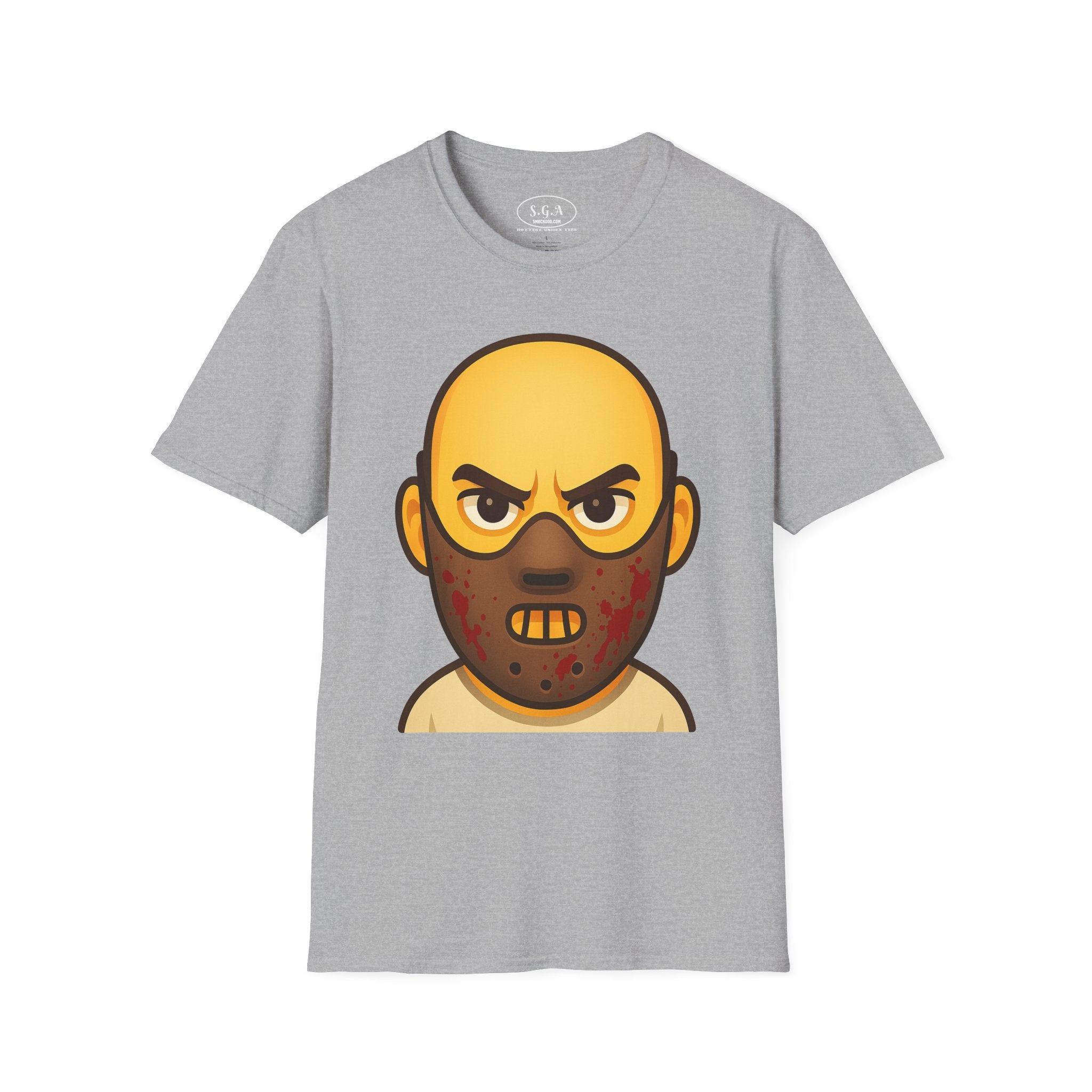 Horror Mask Graphic Shirt – Smack God Apparel | Creepy Villain Cartoon T-Shirt | Scary Movie Inspired Streetwear Tee