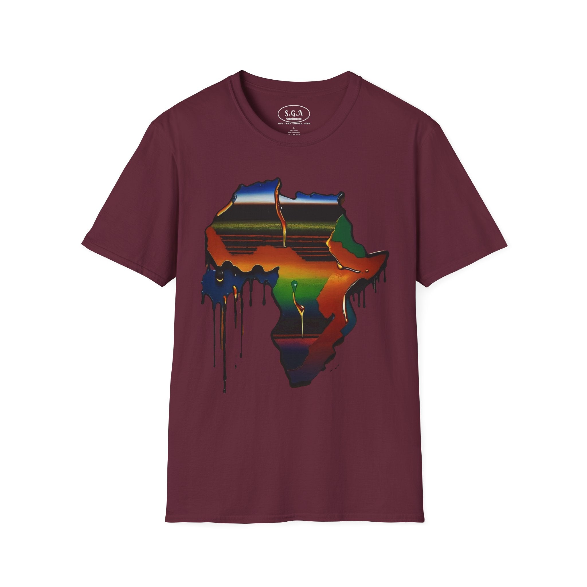 Africa Drip Graphic T-Shirt – Smack God Apparel Afrocentric Streetwear Tee | Melanin Culture Shirt | Urban Art T-shirt