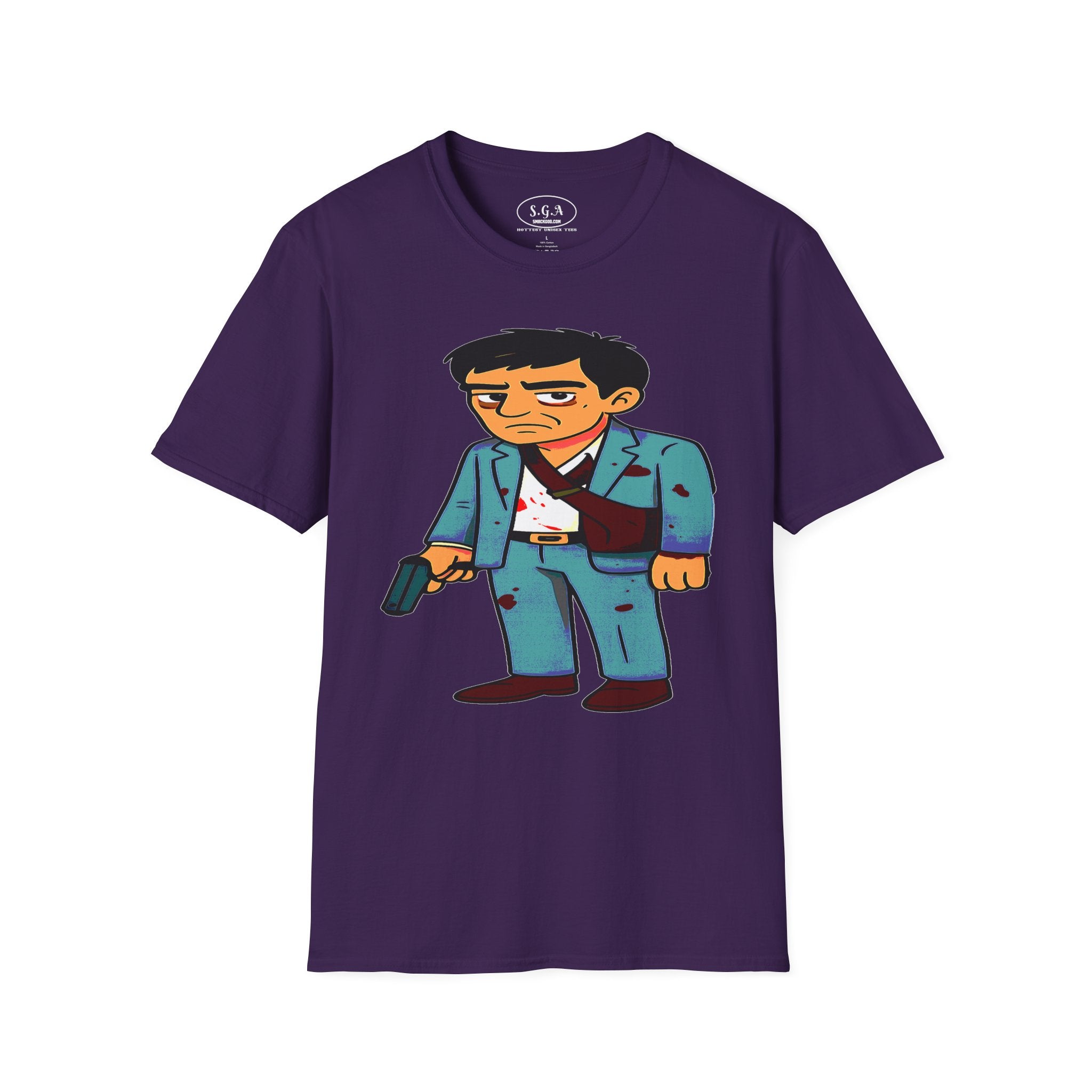 Tony Montana Inspired Graphic T-Shirt – Scarface Street Boss Cartoon Tee | Retro Movie Urban Shirt | Smack God Apparel