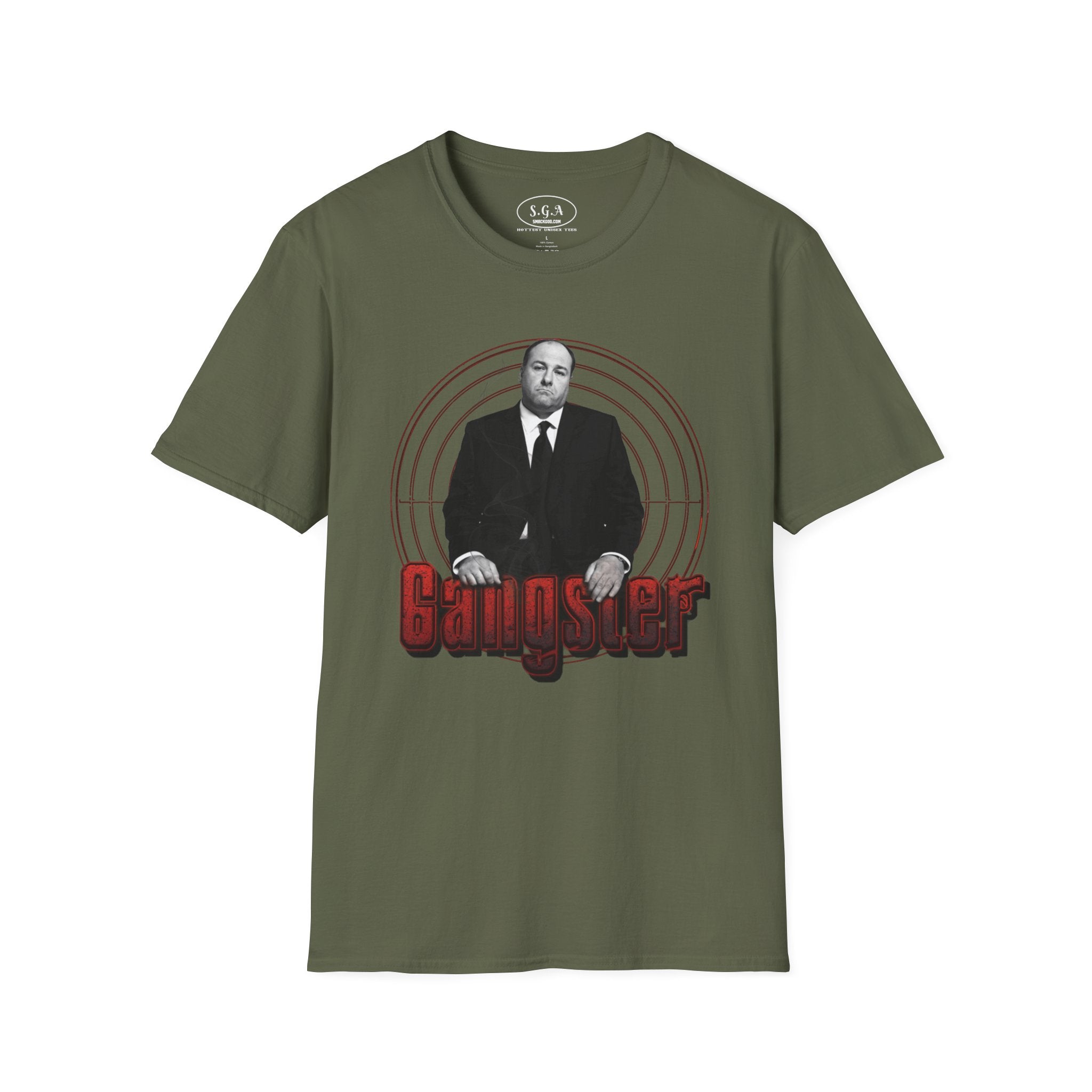 Smack God Apparel “Tony Soprano Gangster Energy” Graphic T-Shirt – Mafia Boss Streetwear Tee | Sopranos Inspired Mob Shirt | Classic Gangster Graphic Tee