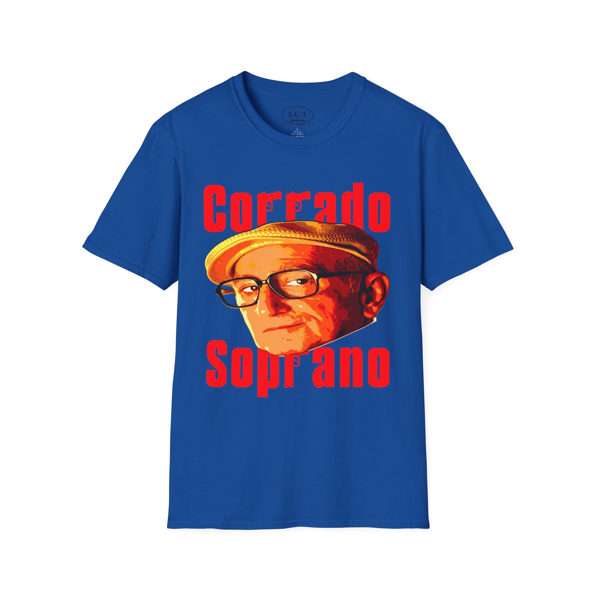 Smack God Apparel “Corrado Soprano” Graphic T-Shirt – Mafia Inspired Streetwear Tee | Classic Mob Boss Vintage Style Shirt | TV Culture Graphic Tee