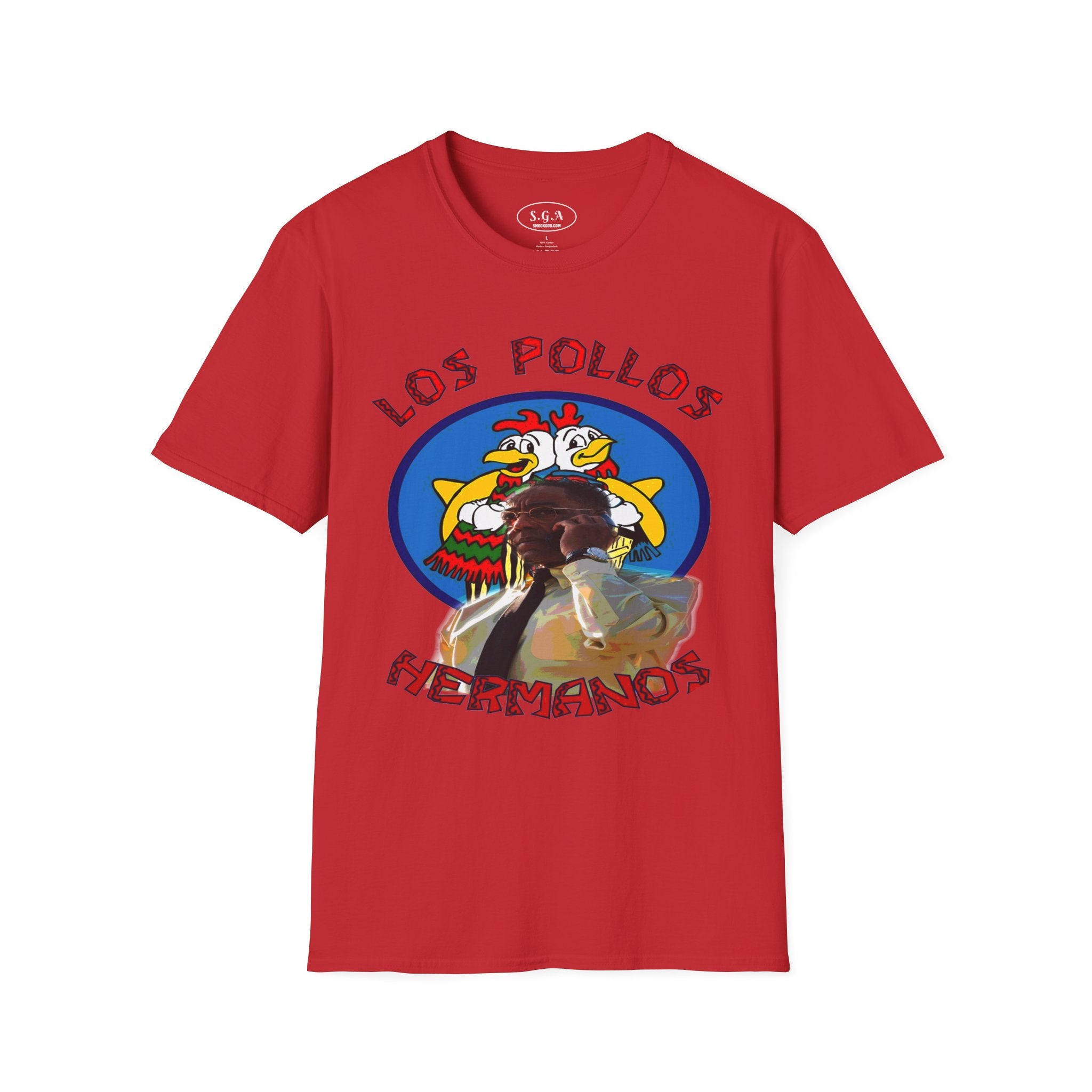 Gustavo Fring Los Pollos Hermanos T-Shirt – Breaking Bad Inspired Graphic Tee | Smack God Apparel Streetwear Shirt | Crime Series Tee | SmackGod.com