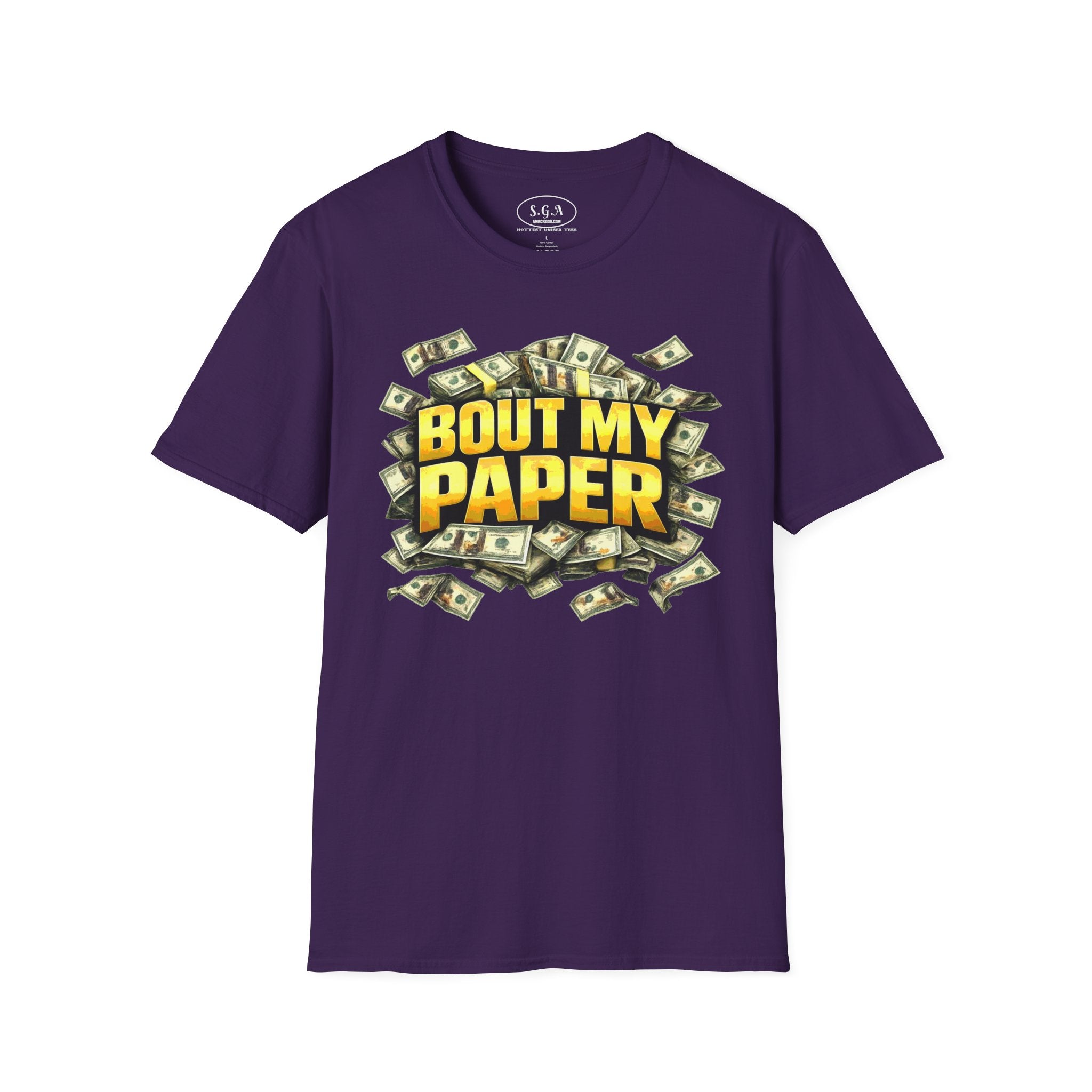 Bout My Paper T-Shirt – Money Hustle Graphic Tee | Cash Stacks Streetwear Shirt | Smack God Apparel