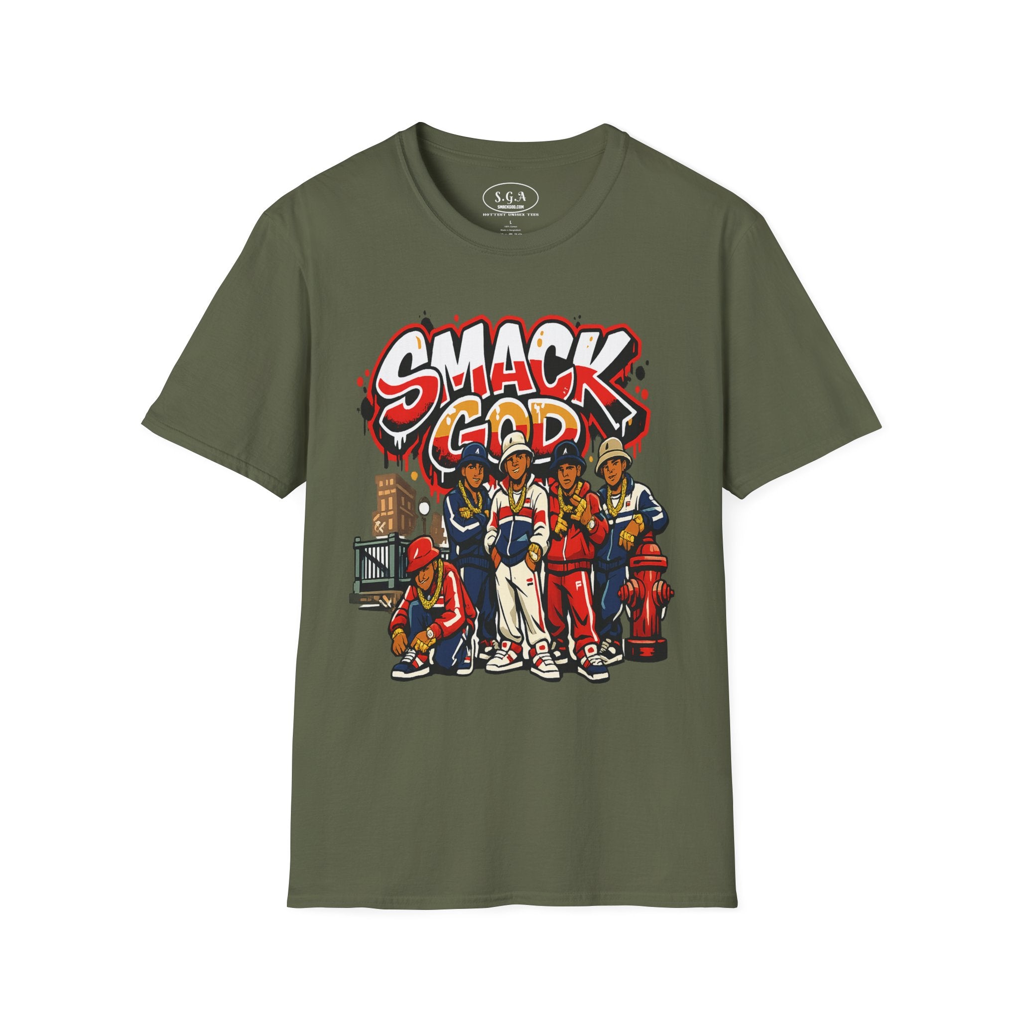 “Smack God Crew” Hip Hop T-Shirt – B-Boy Streetwear Graphic Tee | 90s Urban Culture Shirt | Breakdance Crew Style Tee |Smack God Apparel